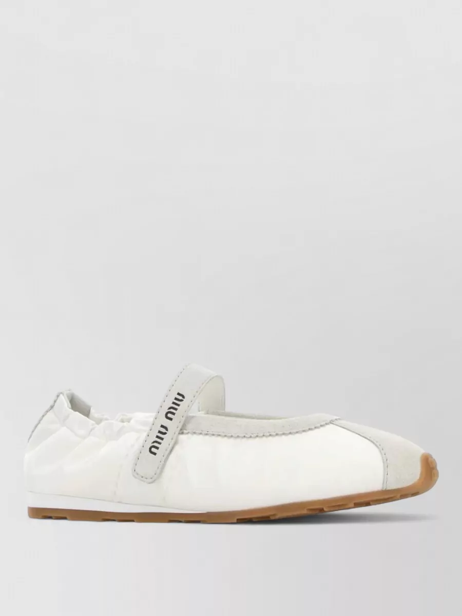 Miu Miu leather ballerina shoes