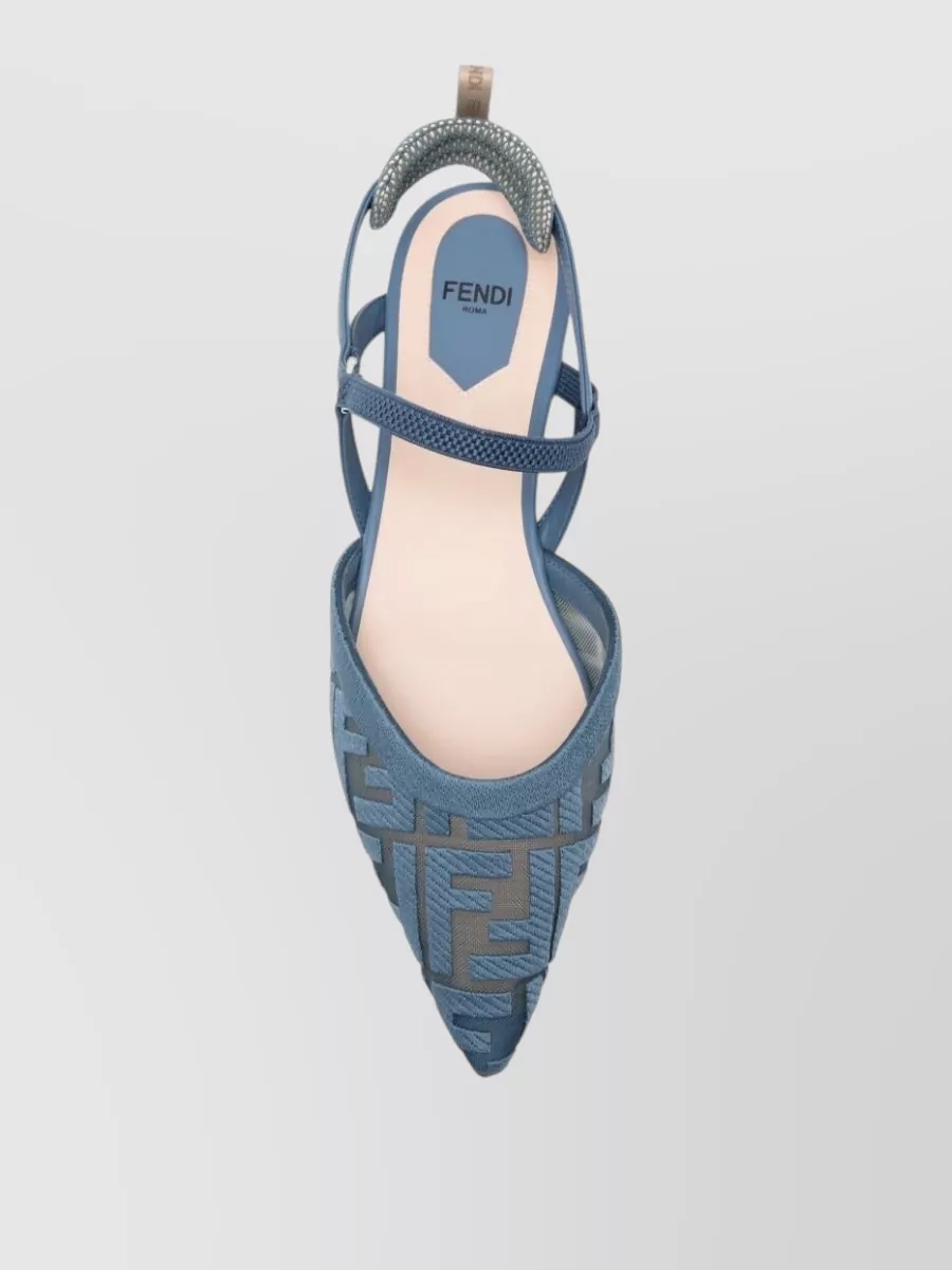 Fendi Mesh Slingback Ballerina Shoes