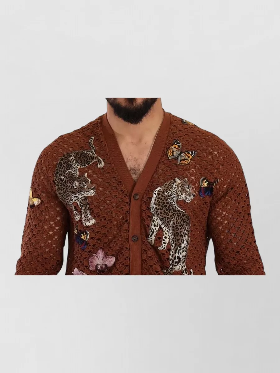 Dolce&Gabbana Embroidered Knit Cardigan