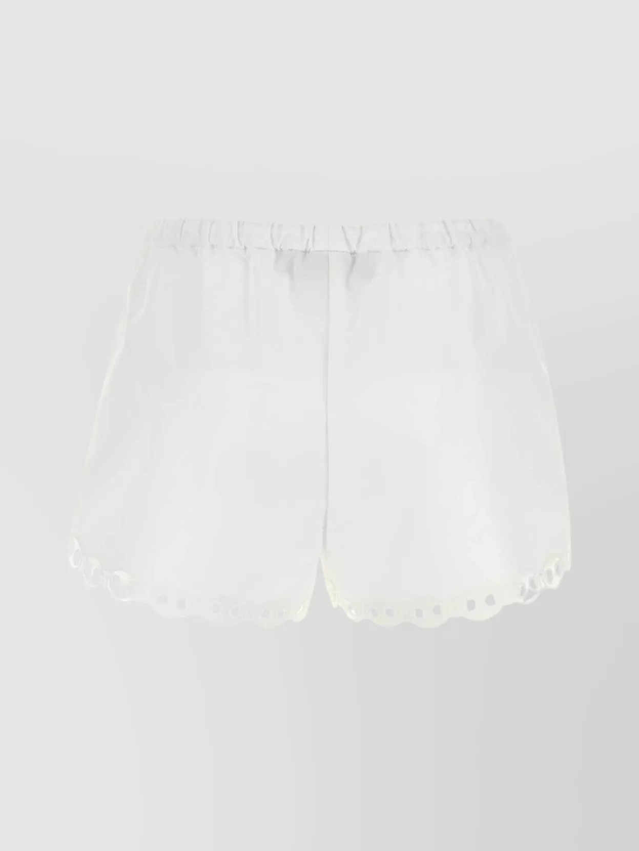 Gucci Cotton Elastic Waistband Shorts In White