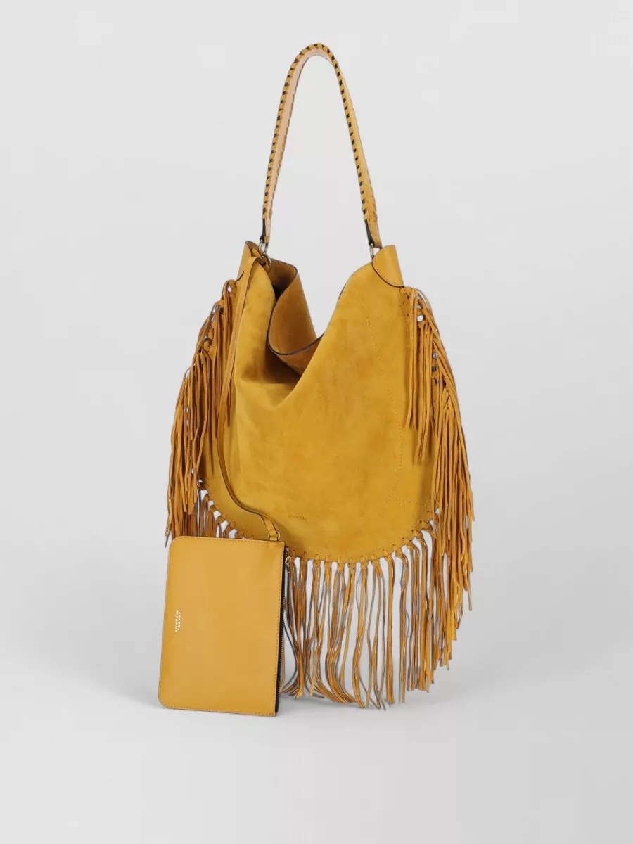 Isabel Marant Shoulder Bag Braided Handle Fringe Detailing