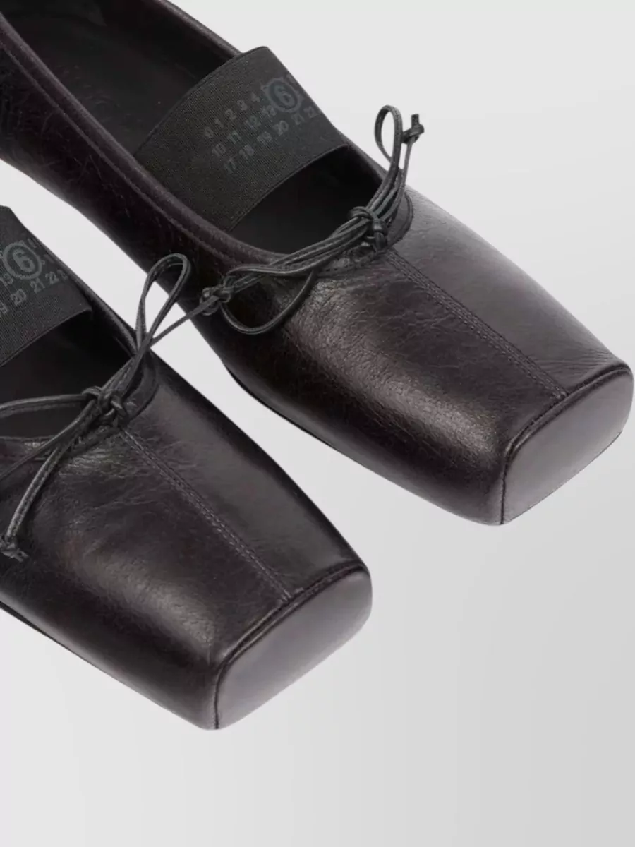 Mm6 Maison Margiela Leather Knot Ballerina Shoes