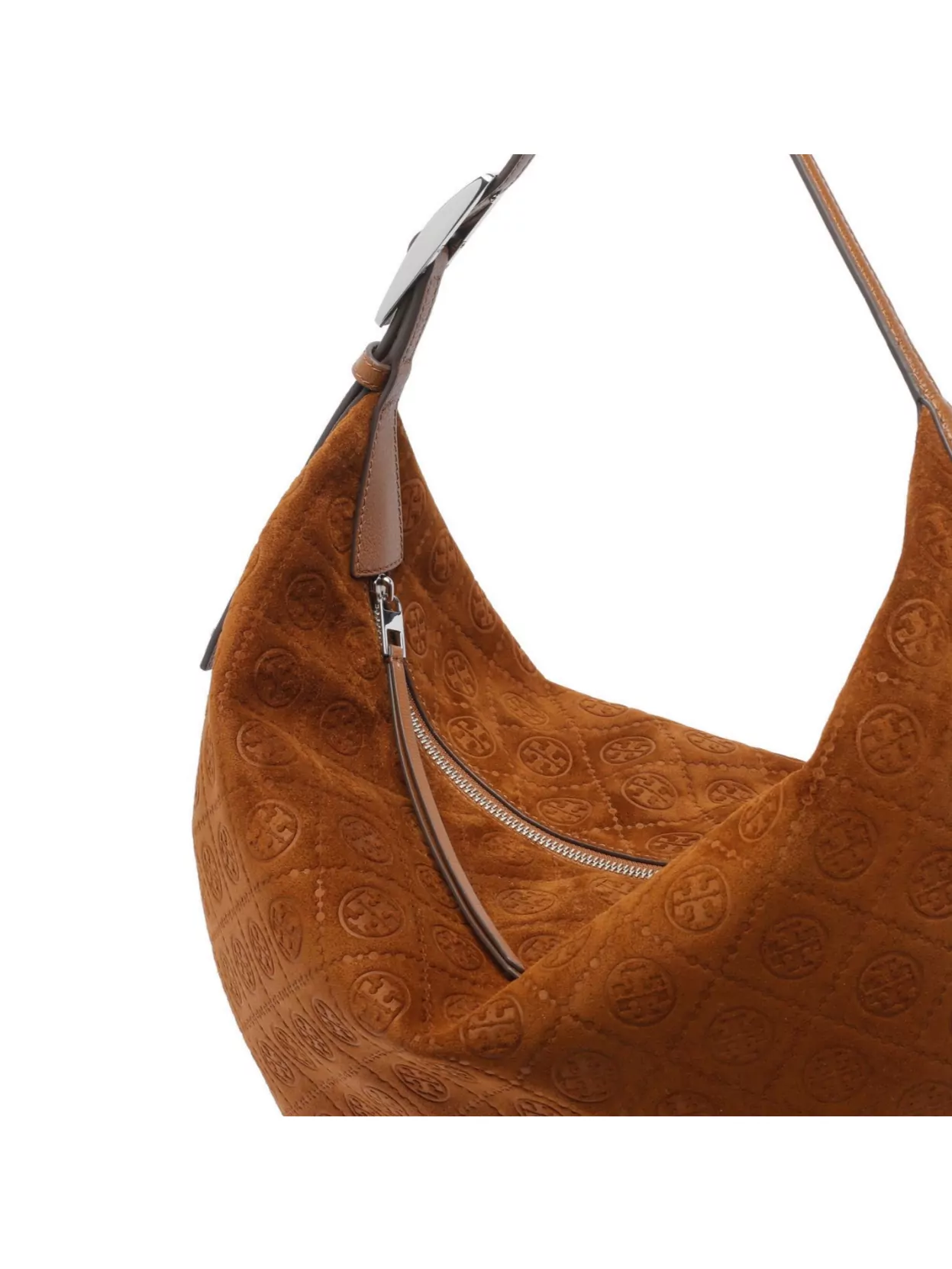 Tory Burch T Monogram Suede Shoulder Bag