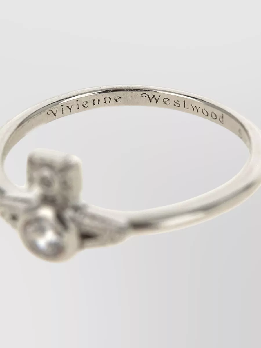 Vivienne Westwood Crystal-Embellished Silver Ring