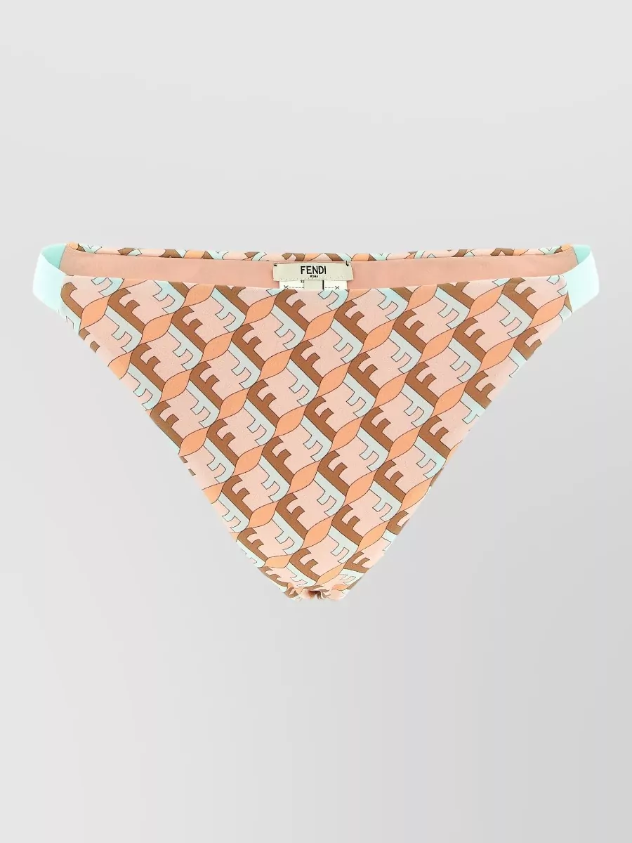 Fendi ff waves high-cut thong bikini briefs