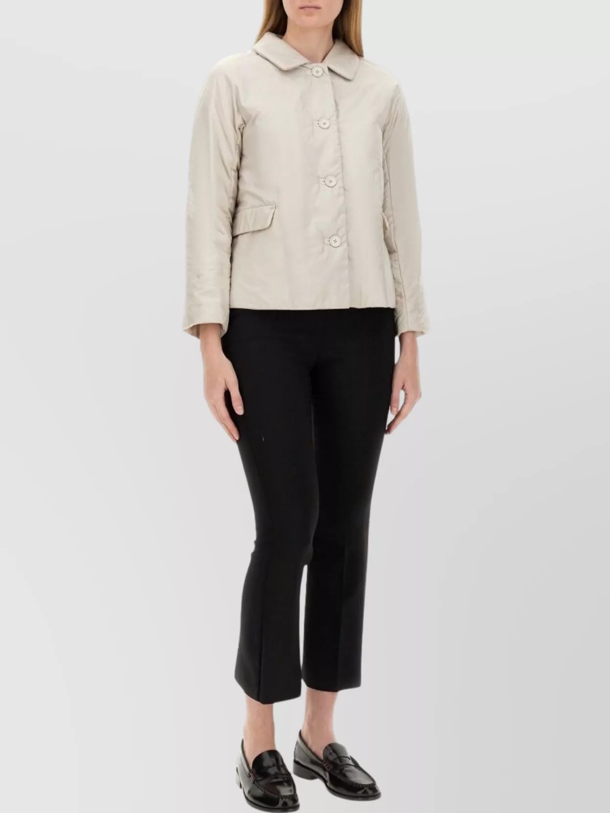 S Max Mara Cube Design Jacket Collared Neck