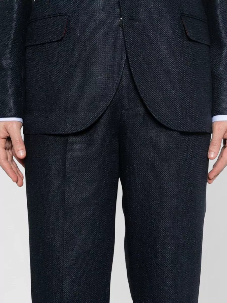 Brunello Cucinelli Silk Linen Wool Single-Breasted Suit