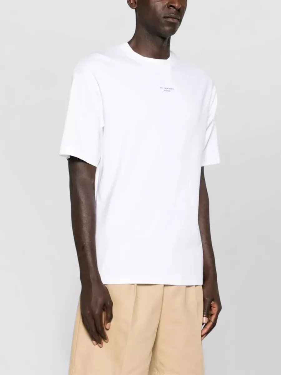 Drôle De Monsieur Slogan Crew Neck Short Sleeve Straight Hem