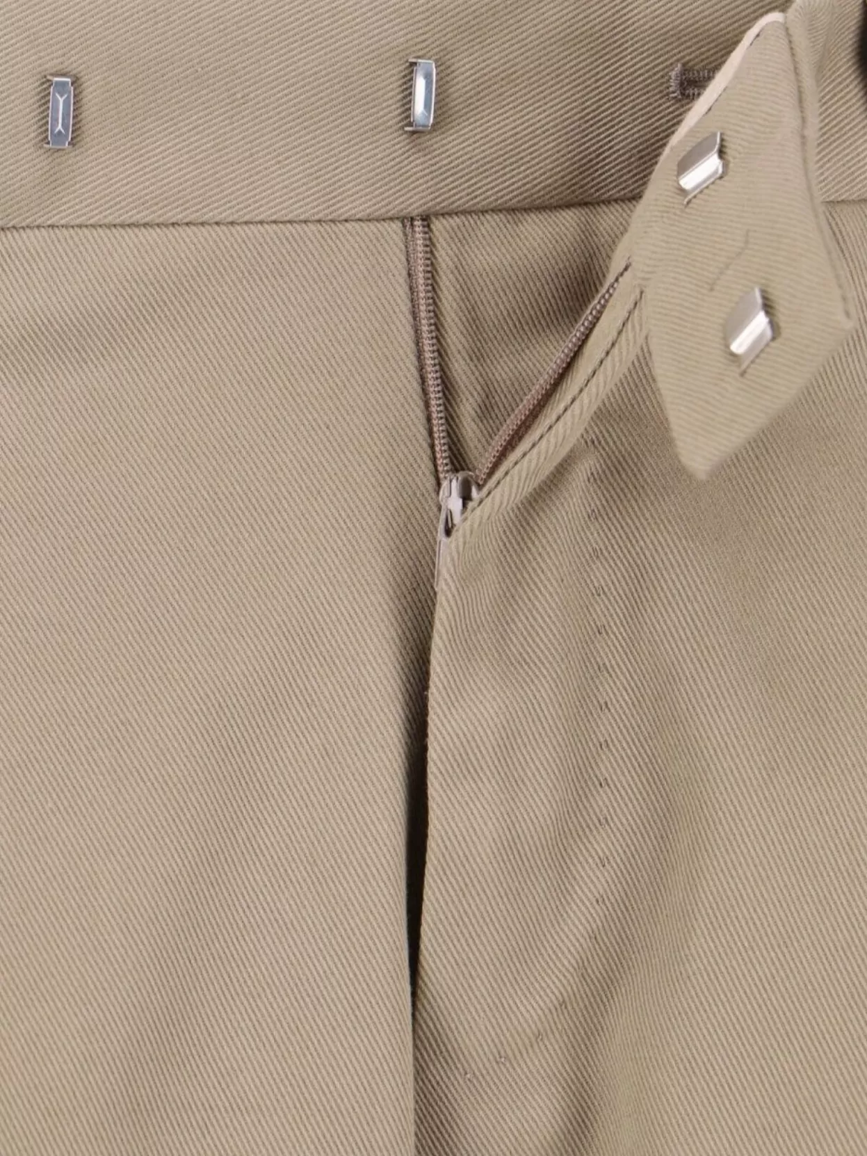 Pt Torino Straight Trousers With Belt Loops And Cuffed Hem In Neutral