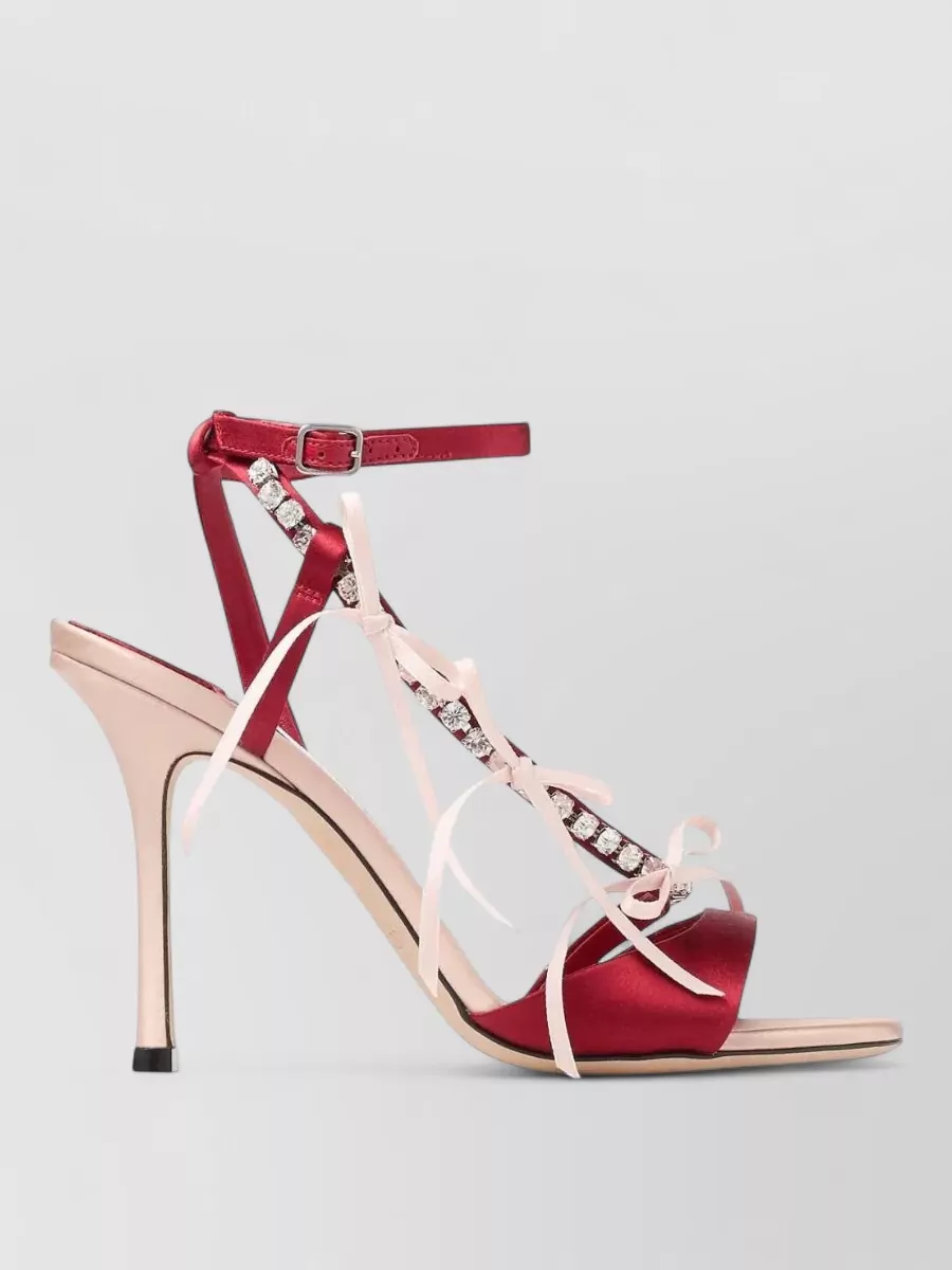 Jimmy Choo leather crystal-embellished ankle-strap high-heel sandals