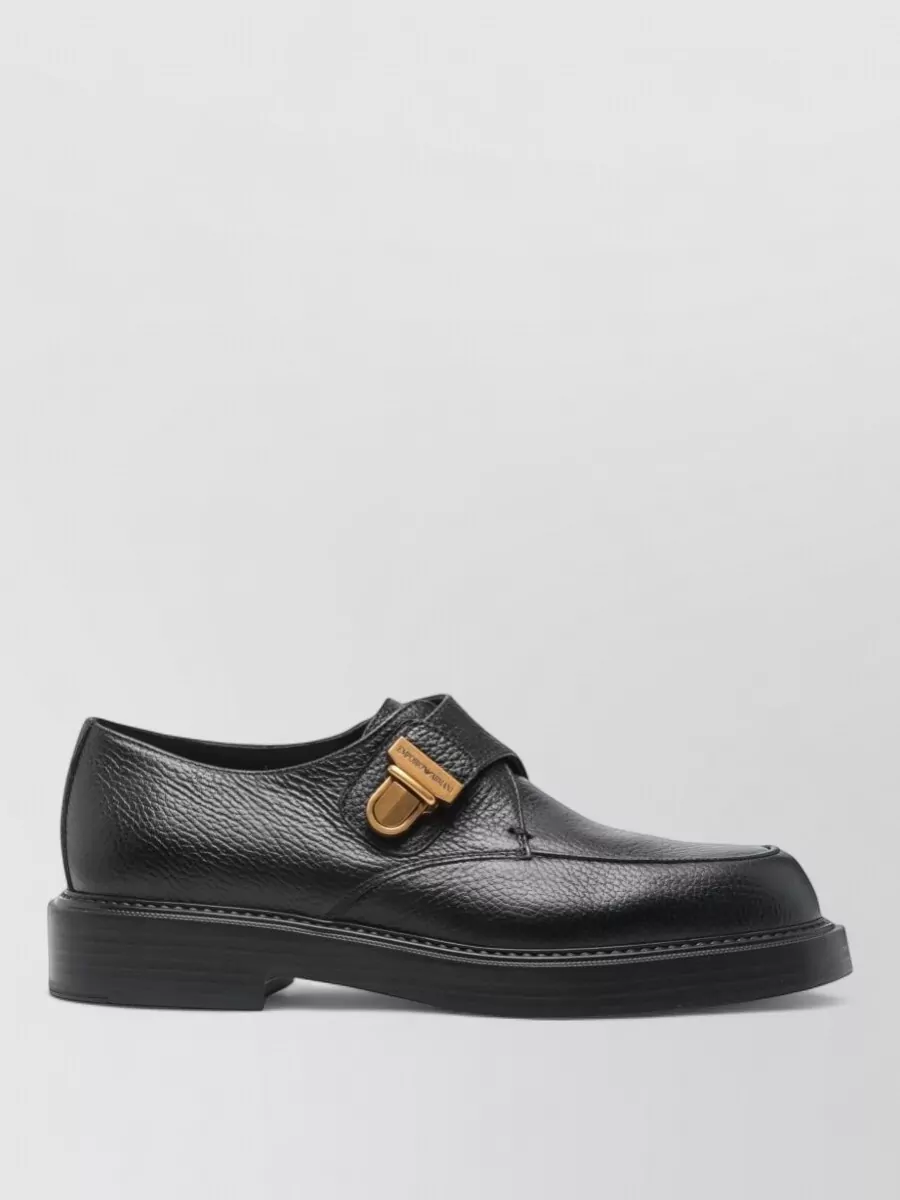 Emporio Armani Leather Monk Shoes