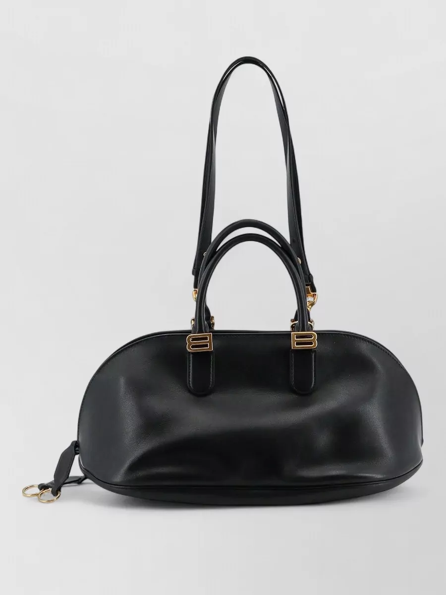 Balenciaga medium leather bowling shoulder bag
