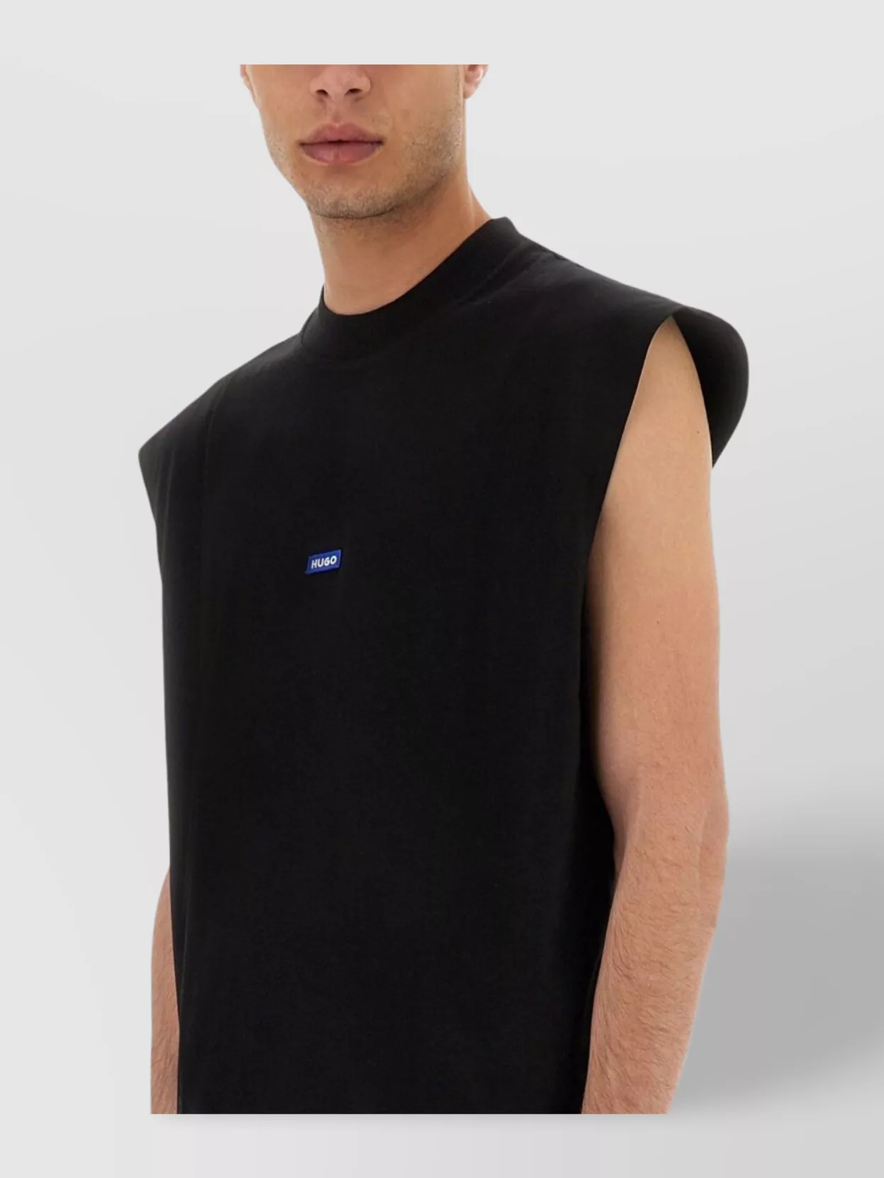 Boss Crew Neck Sleeveless Cotton T-Shirt