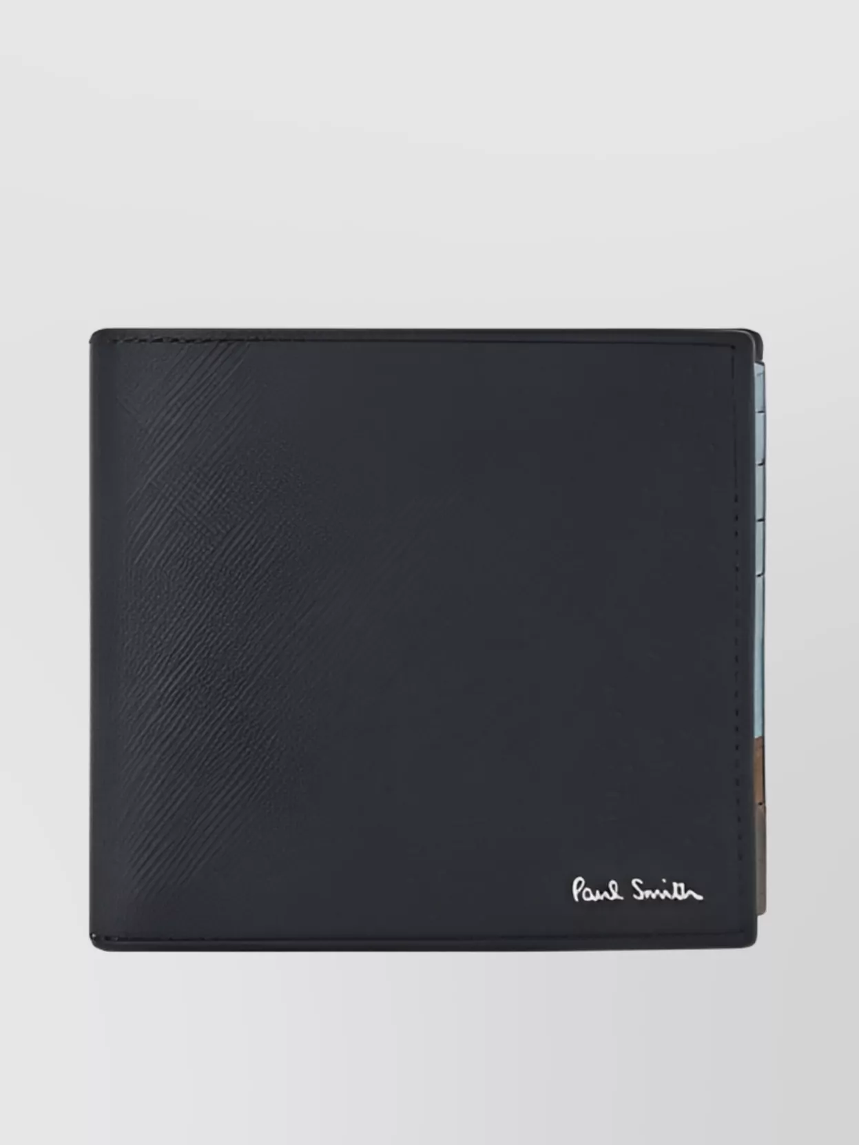 Shop Paul Smith Calfskin Wallet With Pressure Print Design