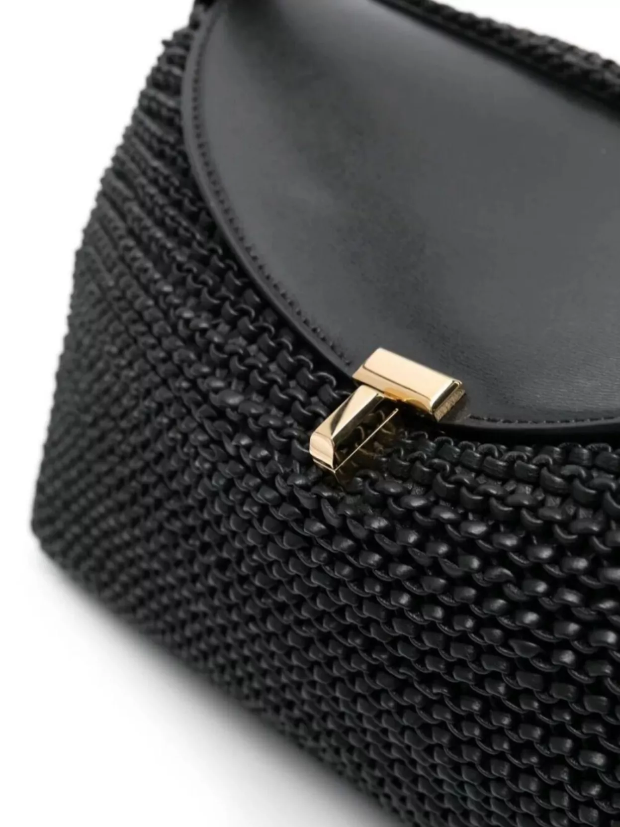 Totême Woven Leather Handheld Shoulder Bag