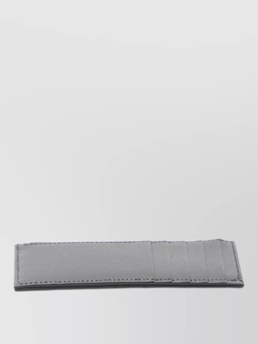 Saint Laurent Cassandre Chevron Leather Zip Cardholder