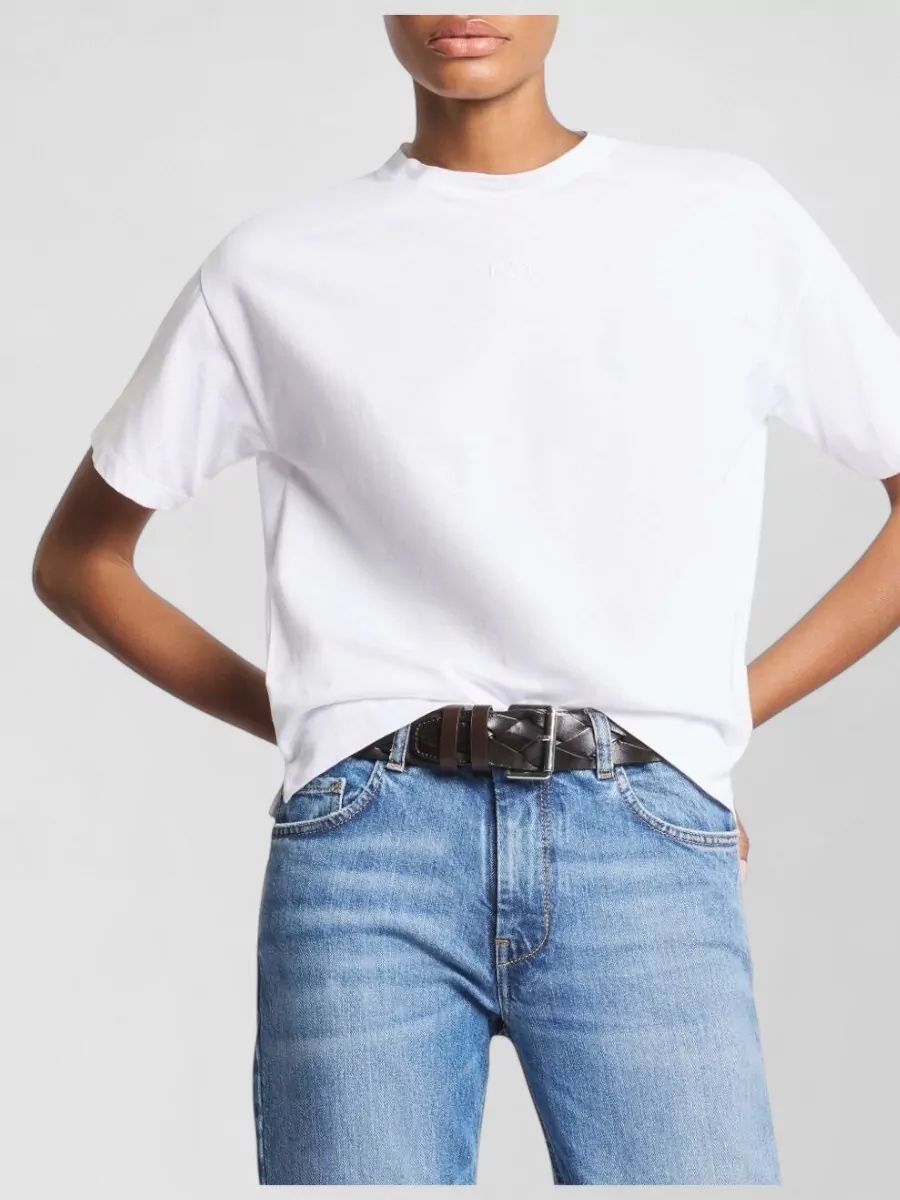 Fay Cotton Short Sleeve Crew Neck Top