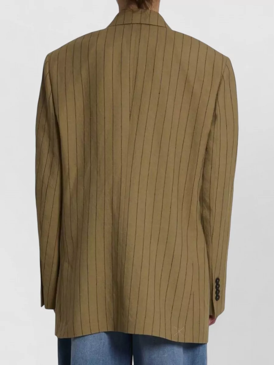 Dolce&Gabbana Linen Striped Double-Breasted Suit Jacket