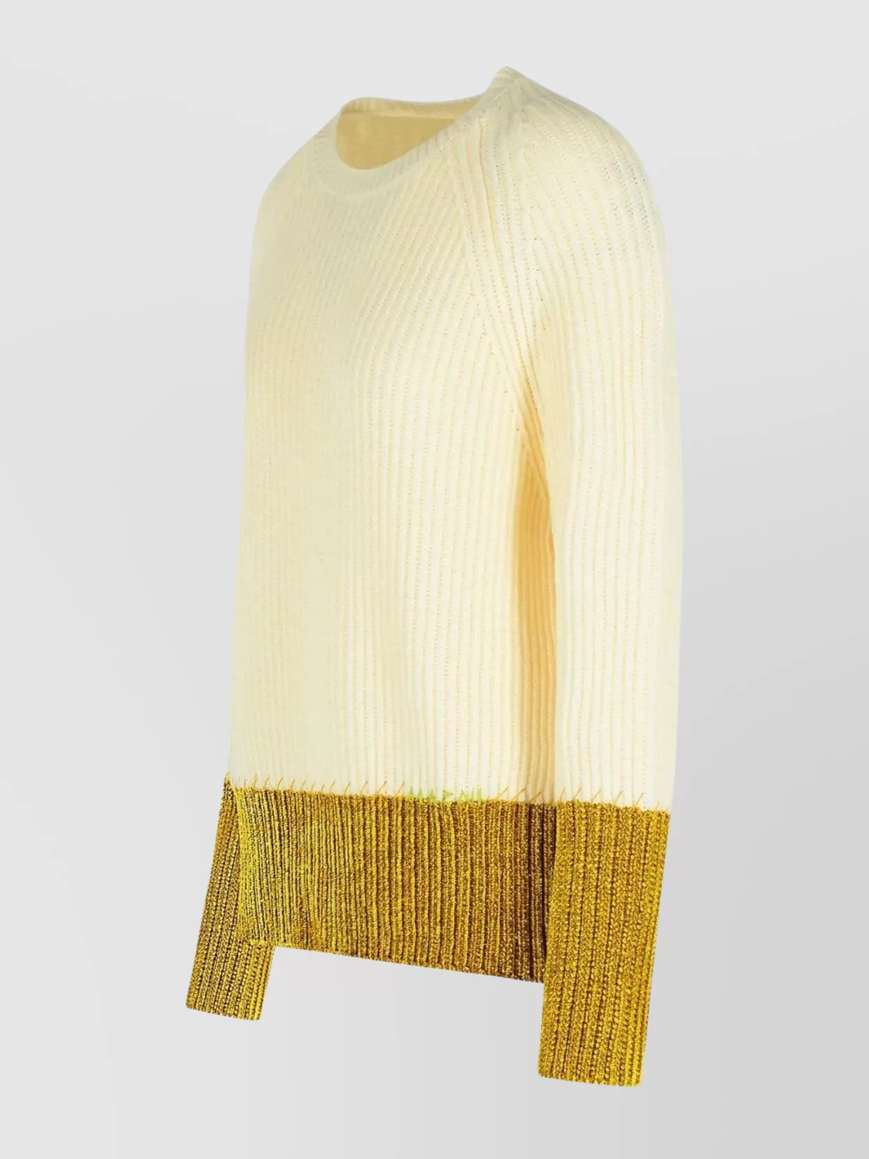 Marni Crewneck Knit Sweater Ribbed Hem