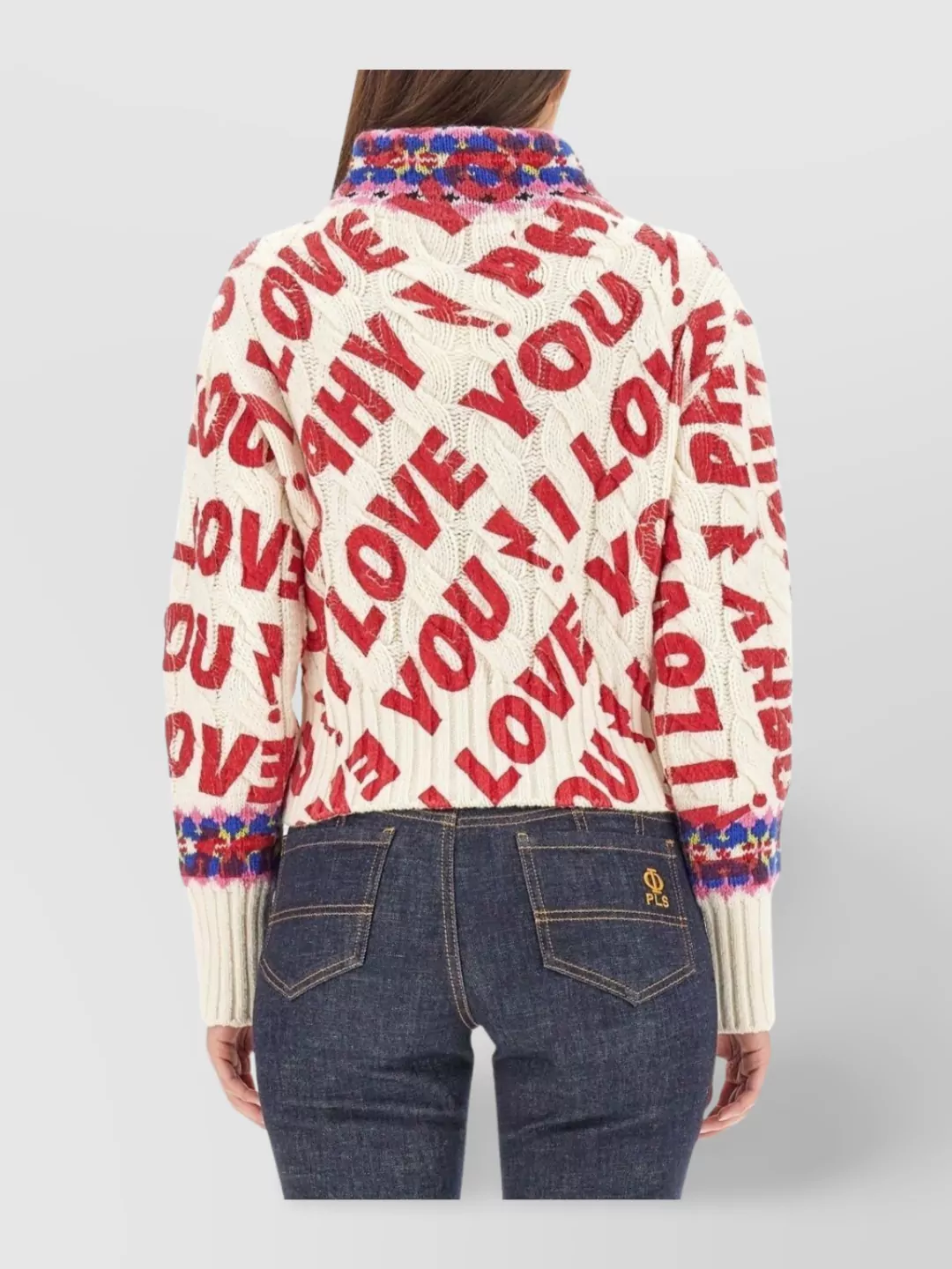 Shop Philosophy Love Graphic Knit High Neck Sweater