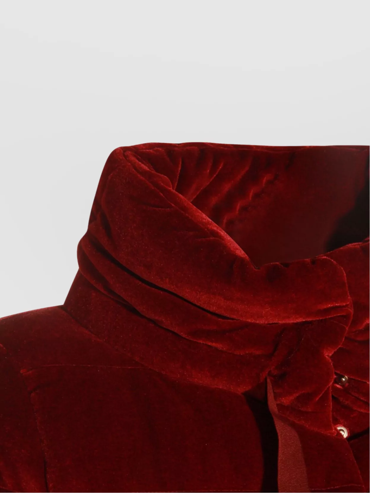 Herno Luxurious Quilted Velvet High Collar Jacket