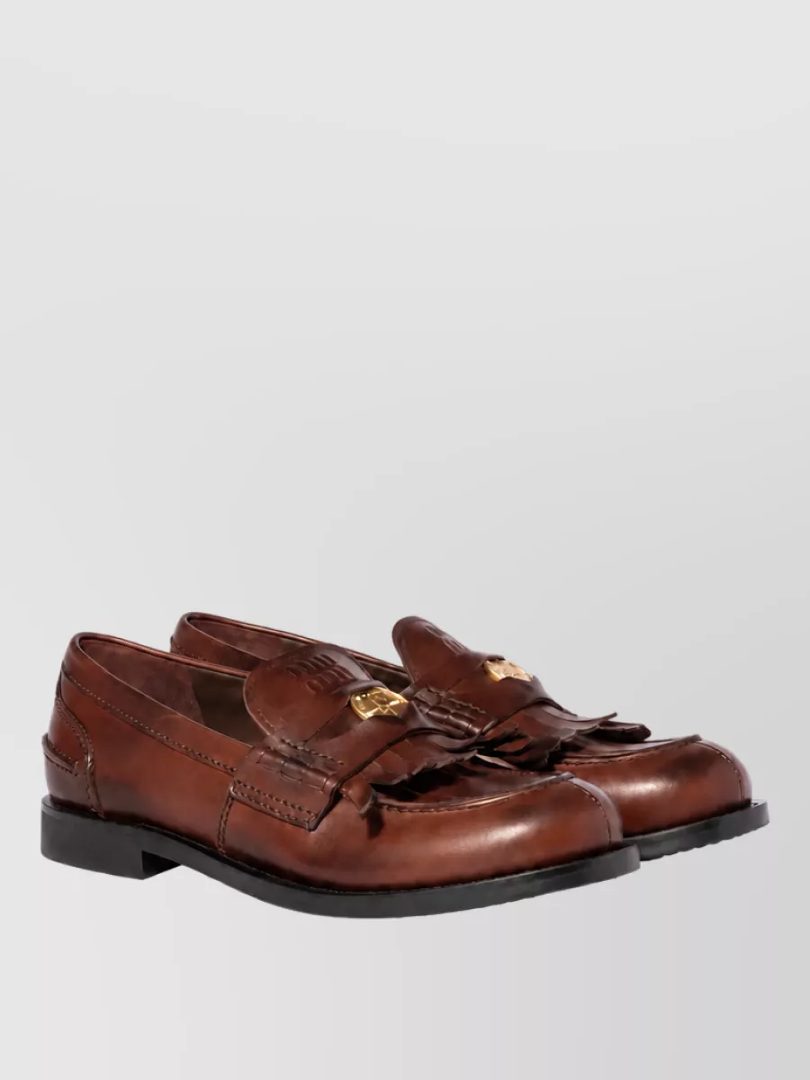 Miu Miu Leather Oxford Shoes