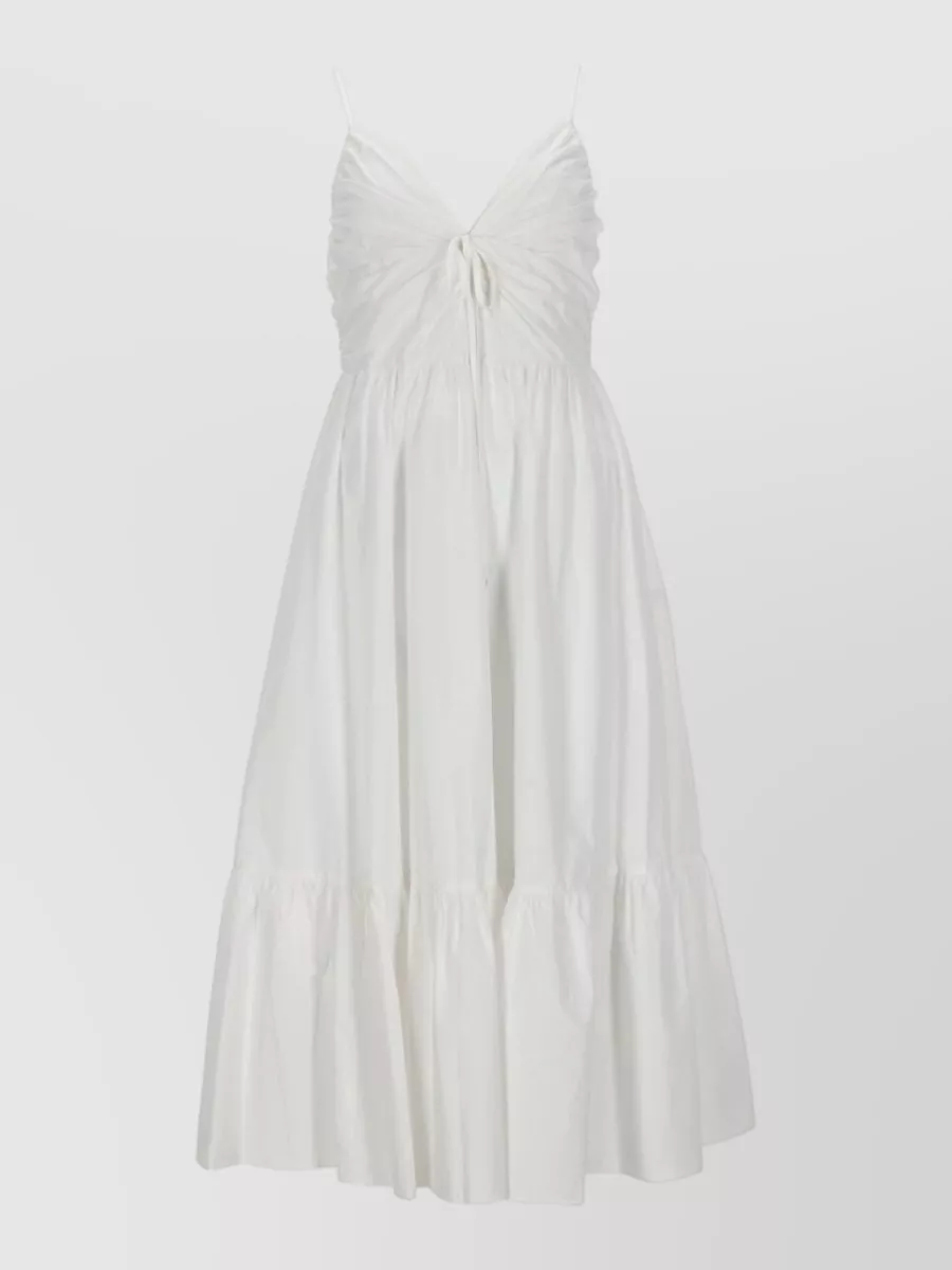 Michael Kors organic cotton v-neck midi dress