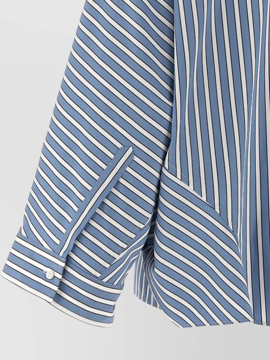 Brunello Cucinelli Monile Striped Shirt Collared Neck Long Sleeves