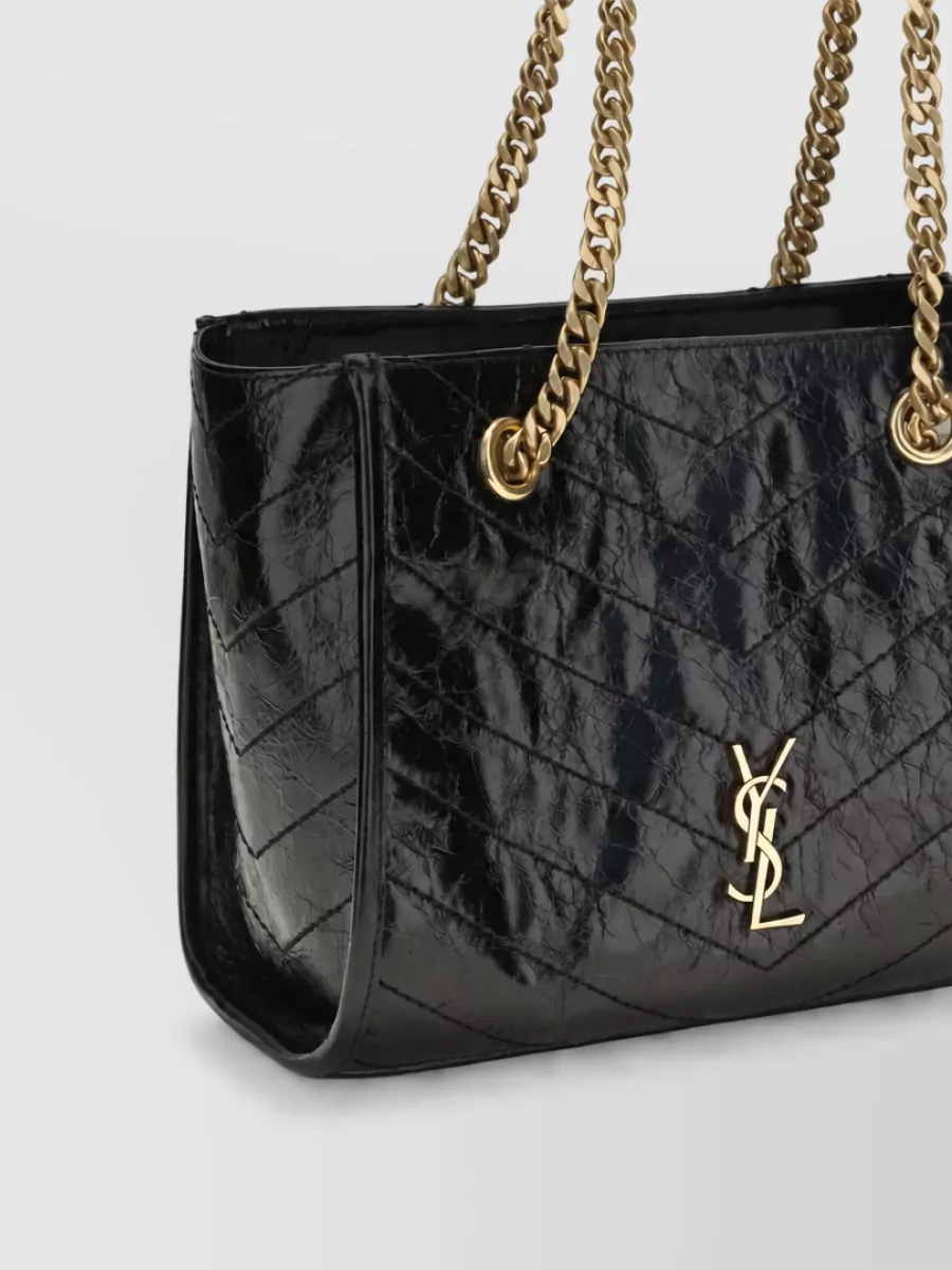 Saint Laurent Na Calf Leather Tote Bag