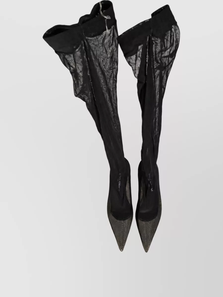 Dolce&Gabbana Tulle Over The Knee Flats