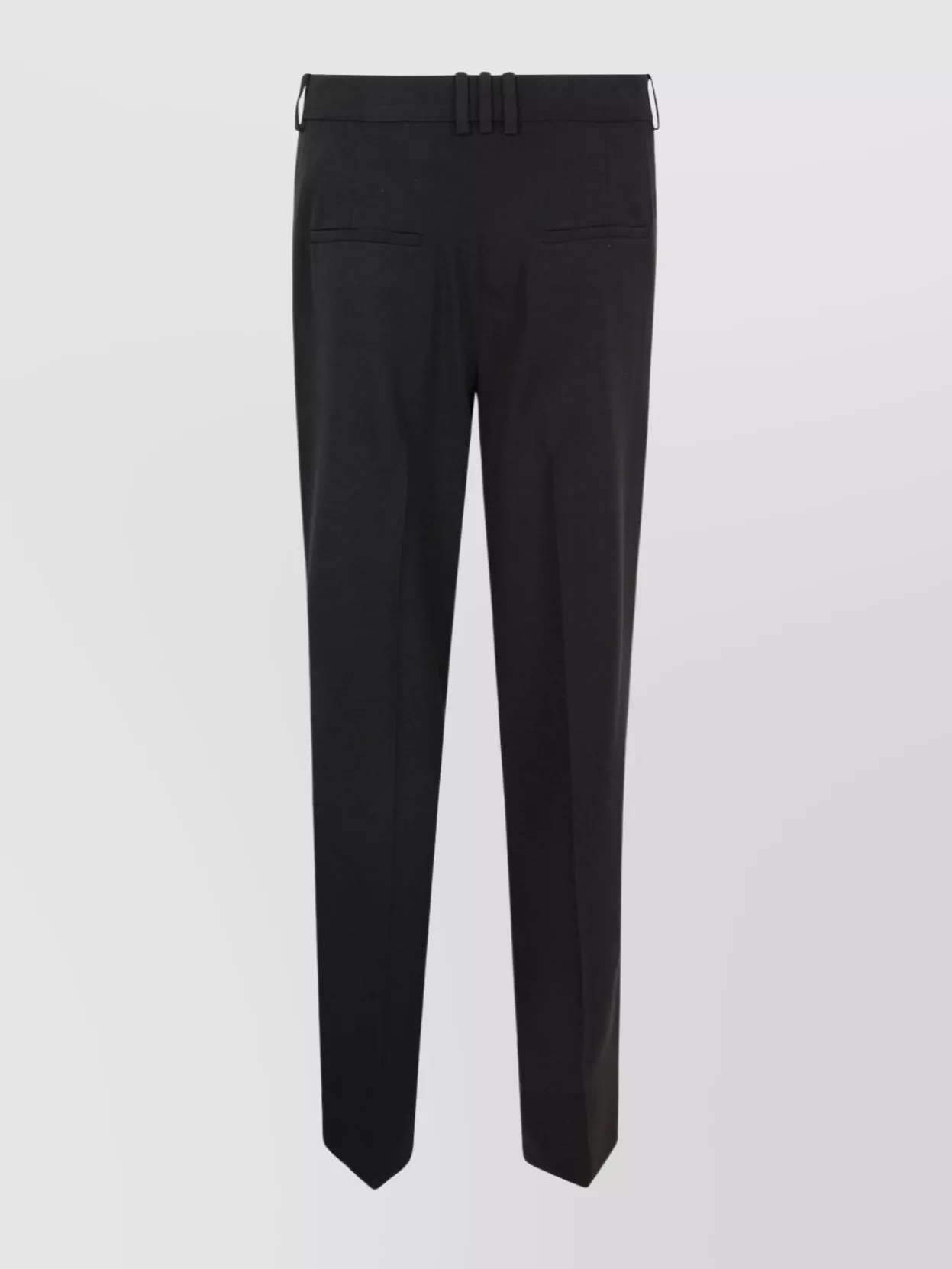 Balmain Straight Leg Pleated Pants With Pockets And Belt Loops In Black
