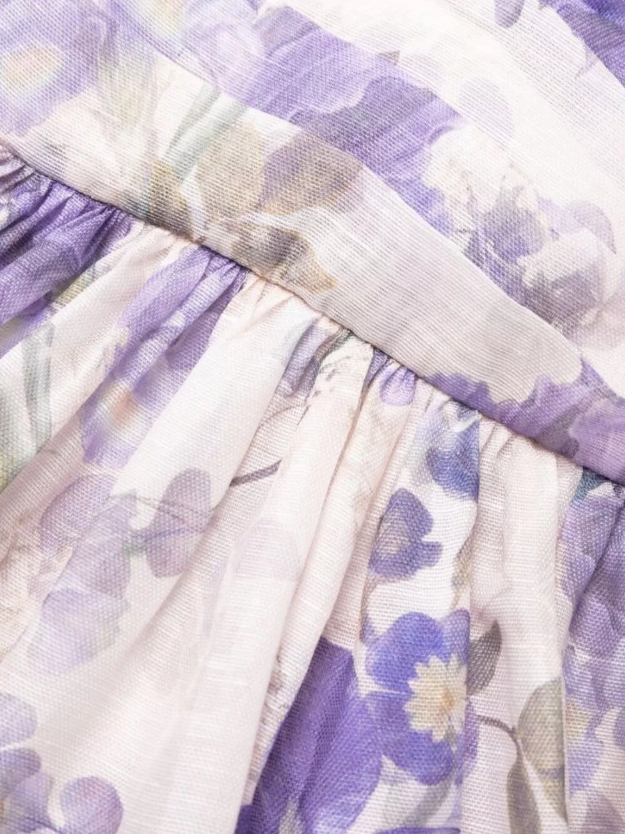 Zimmermann Sheer Floral V-Neck Mini Dress