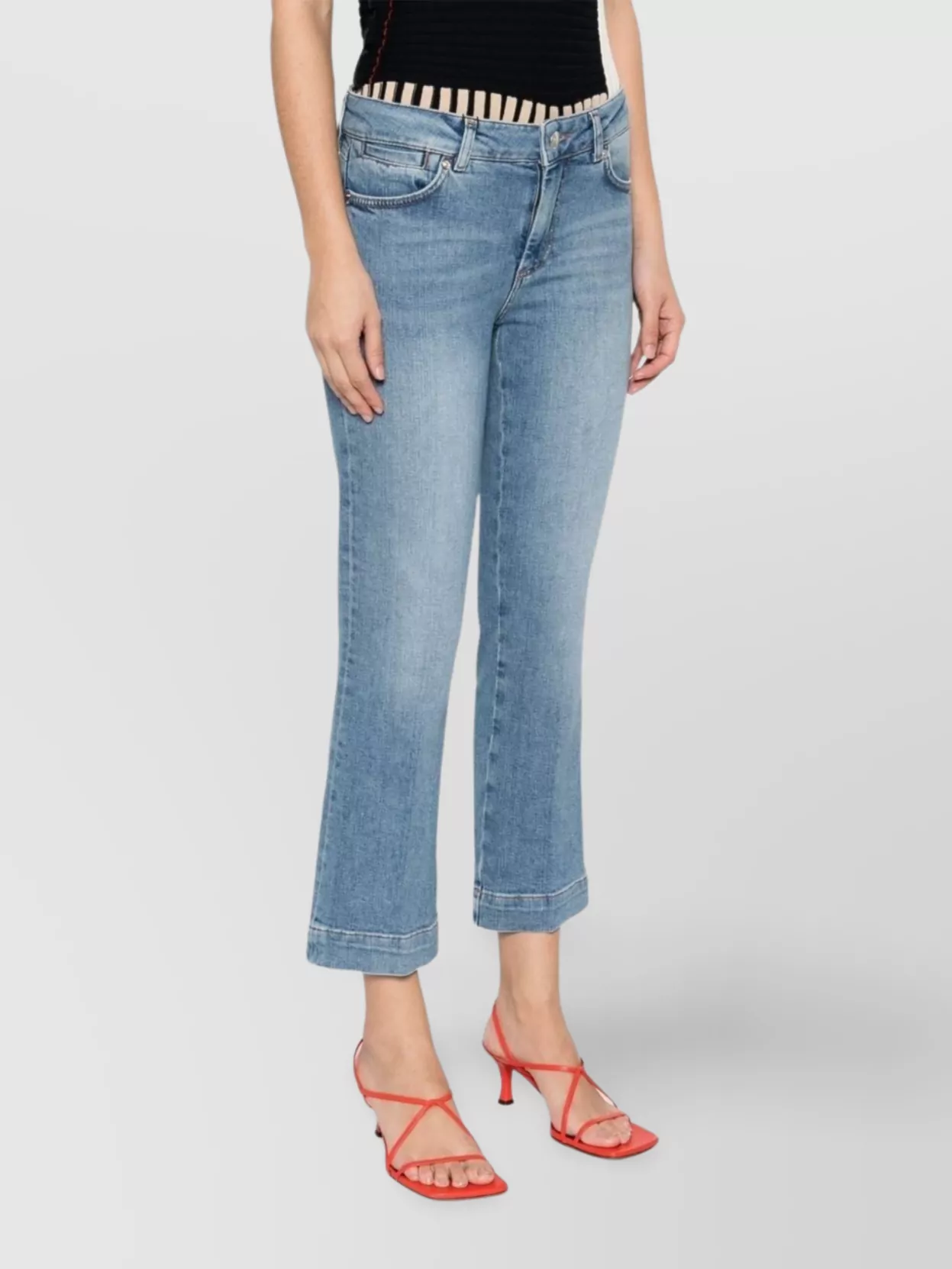 Sportmax Straight Trousers With Belt Loops And Contrast Stitching