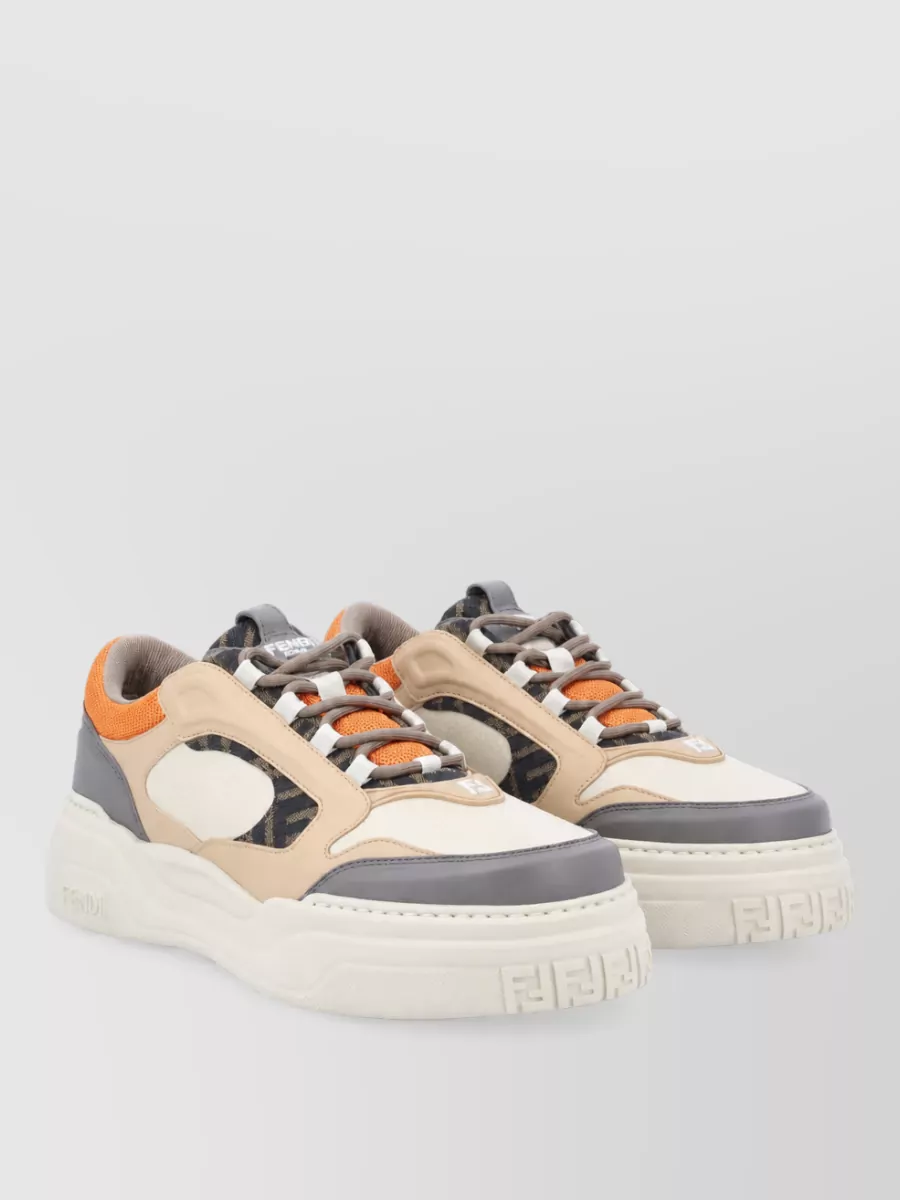Fendi Leather Low-Top Sneakers