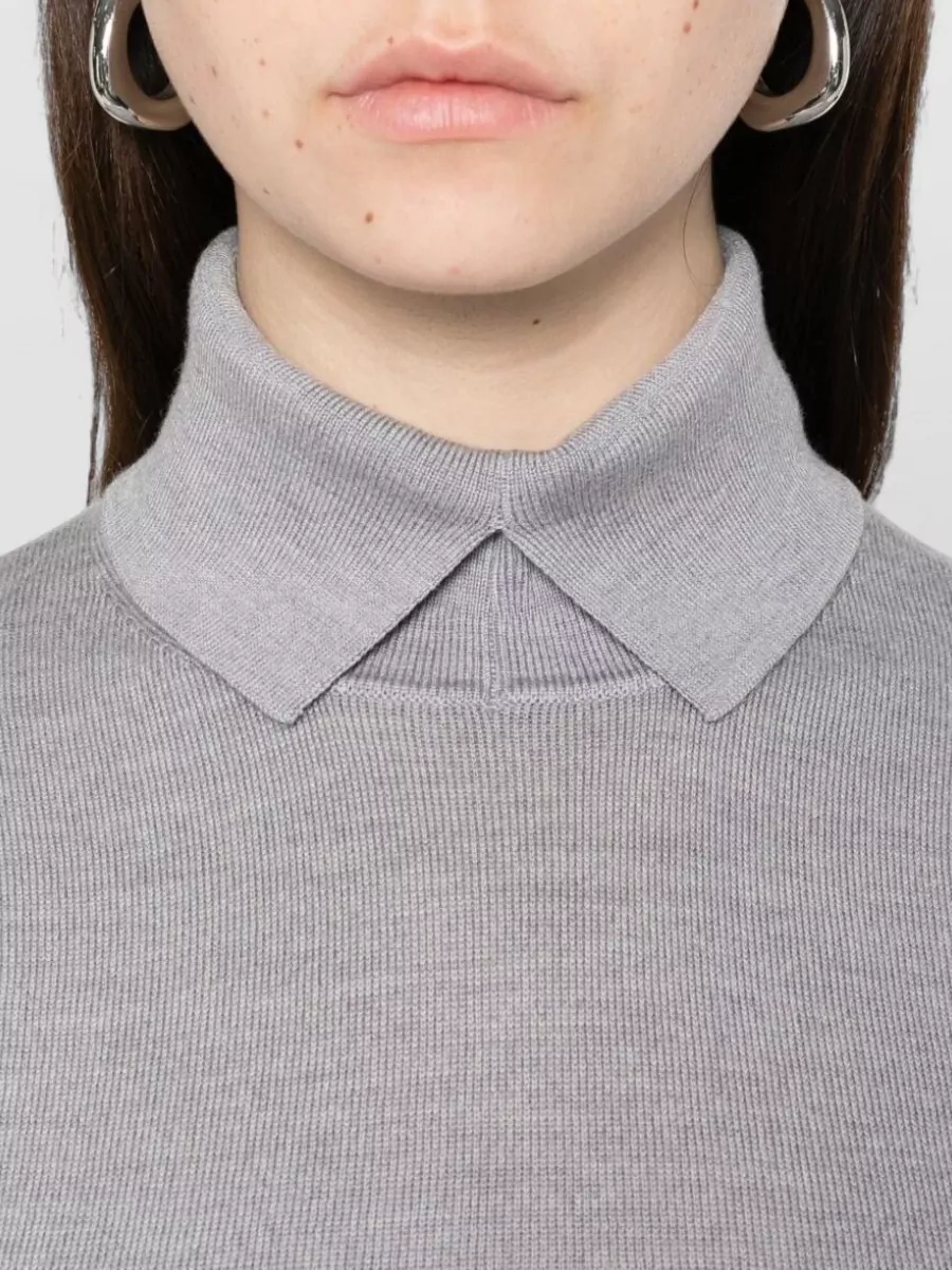 Herskind Merino Wool Fine Knit Short Sleeve Polo Top