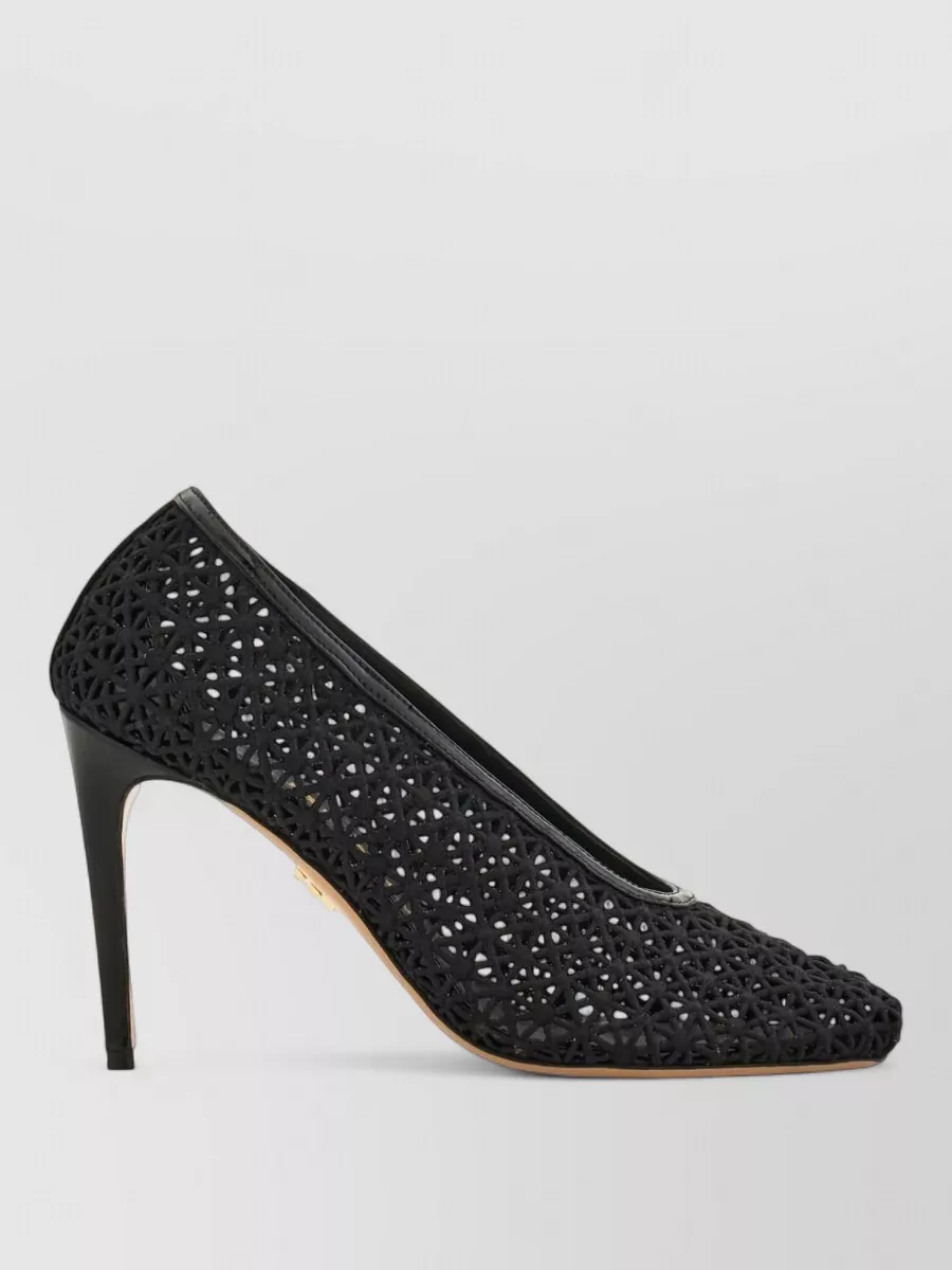 Ferragamo Macramé Fabric Stiletto Pumps