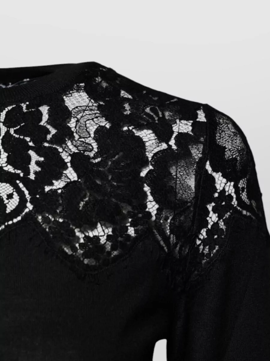 Dolce&Gabbana Cashmere Silk Lace-Trim Jumper