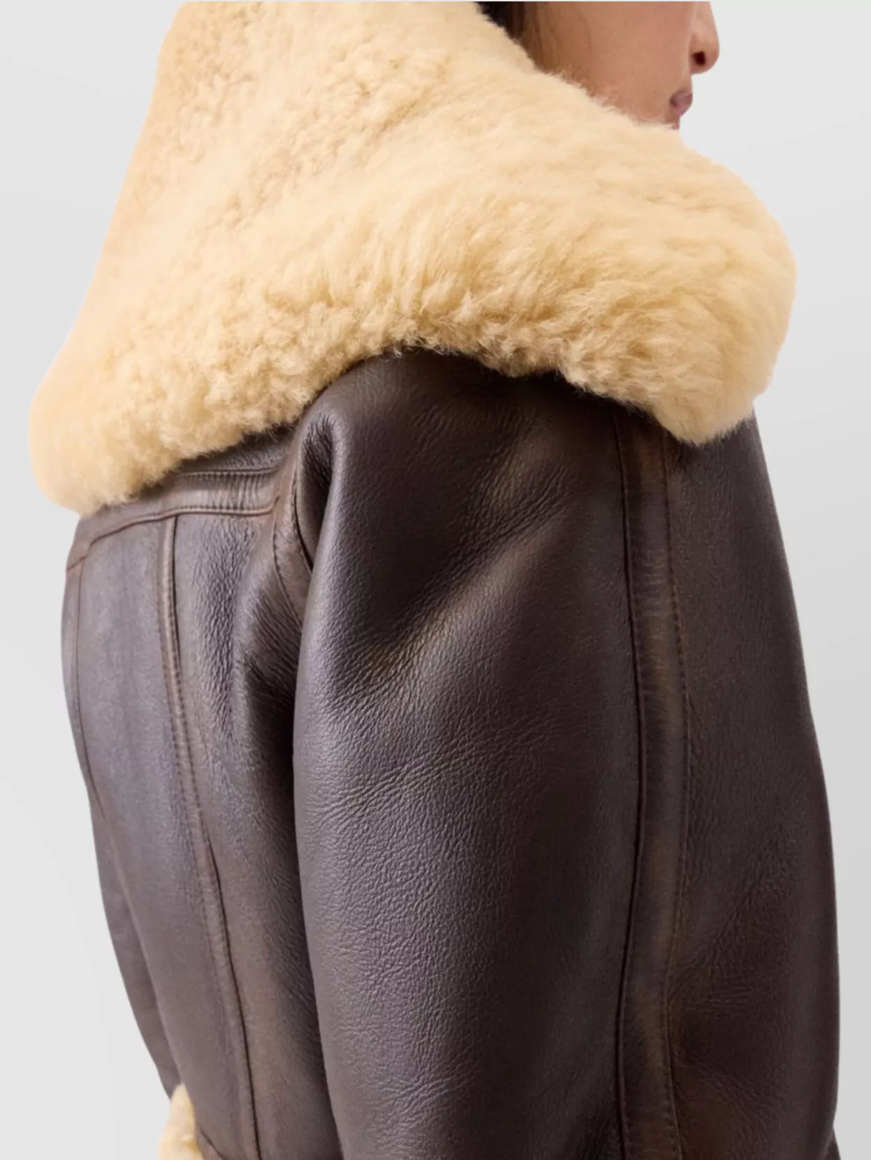 Jacquemus Asymmetrical Aviator Leather Jacket