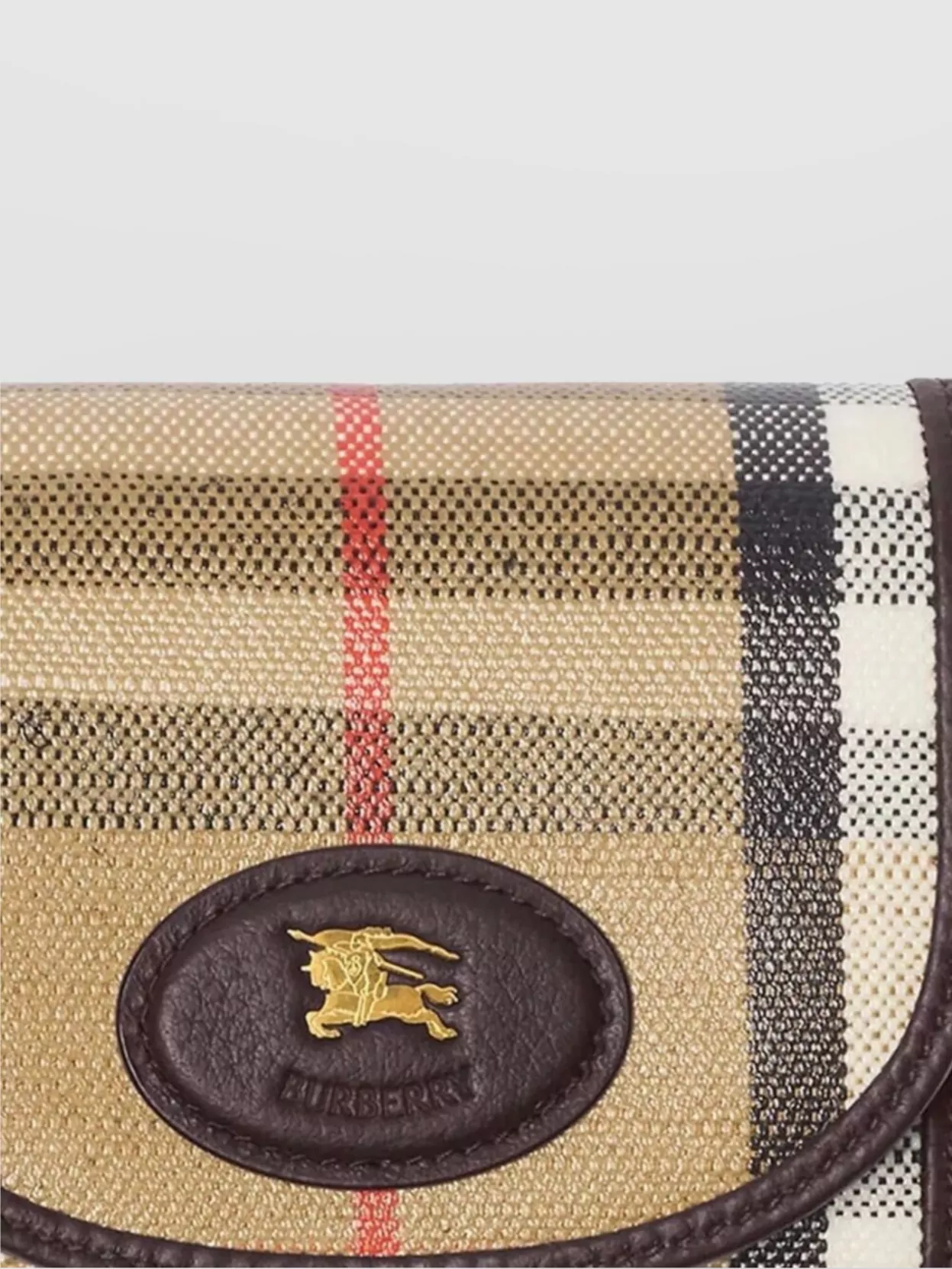 Burberry Check Pattern Compact Wallet