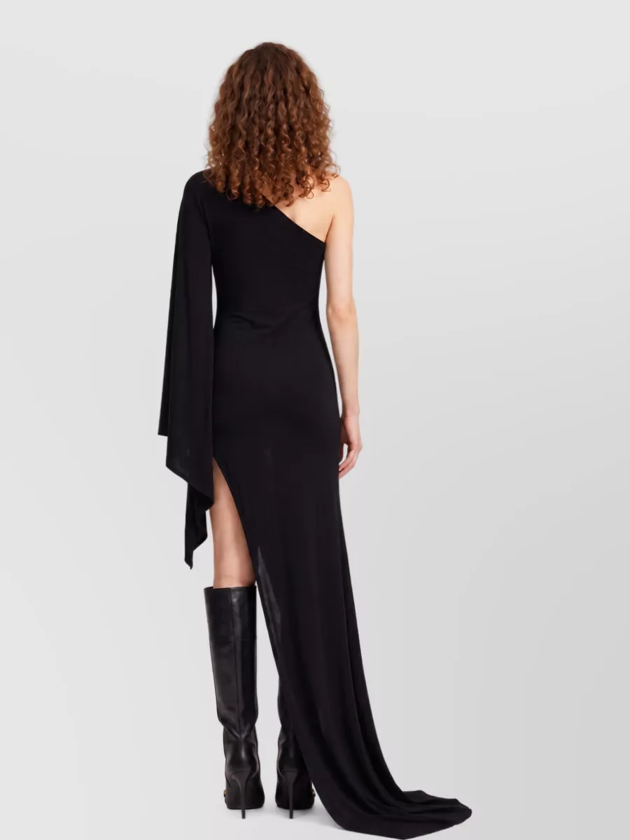 Gucci Viscose Asymmetric One-Shoulder Maxi Dress