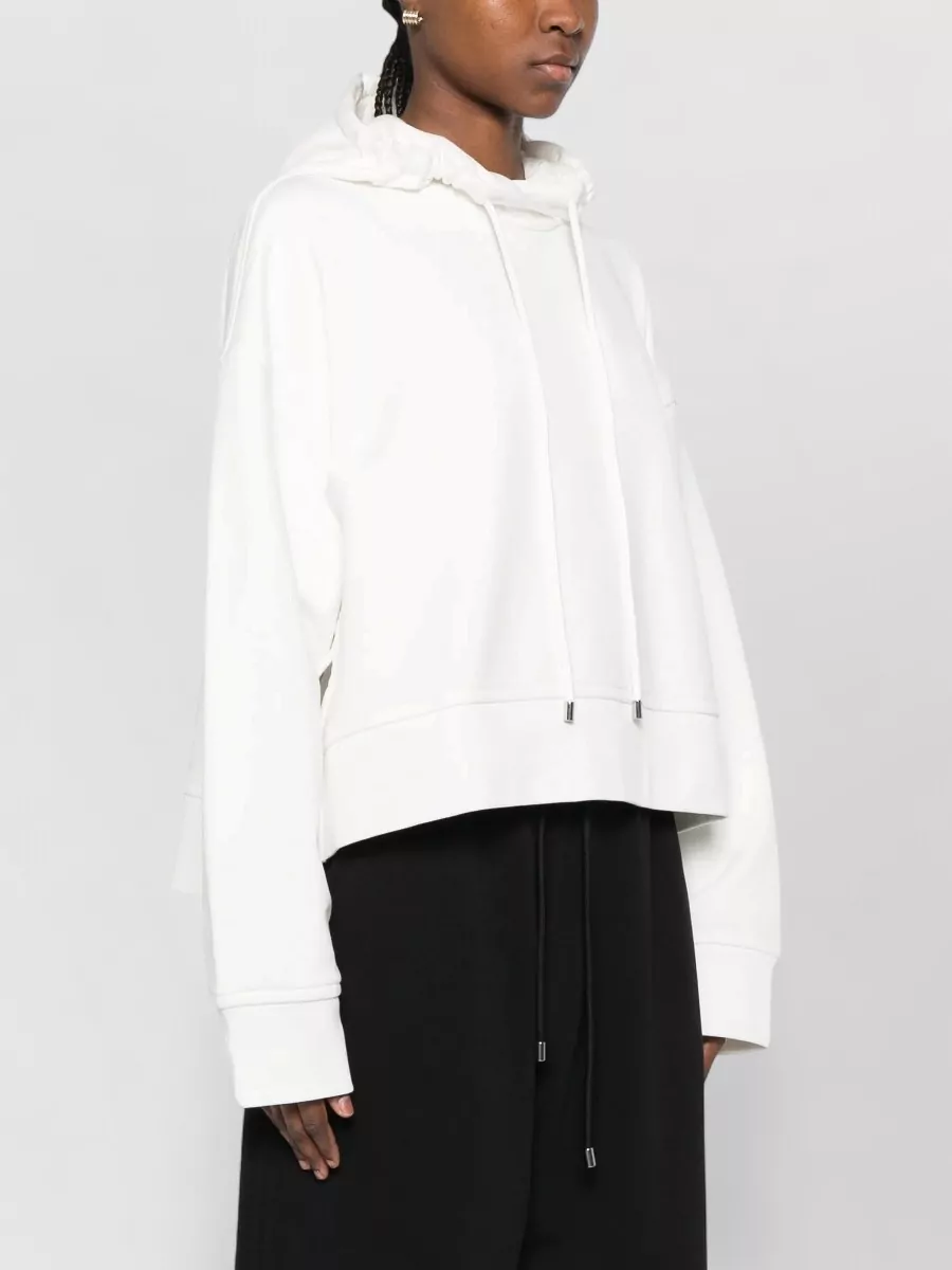 Sportmax Ribbed Logo-Print Hoodie