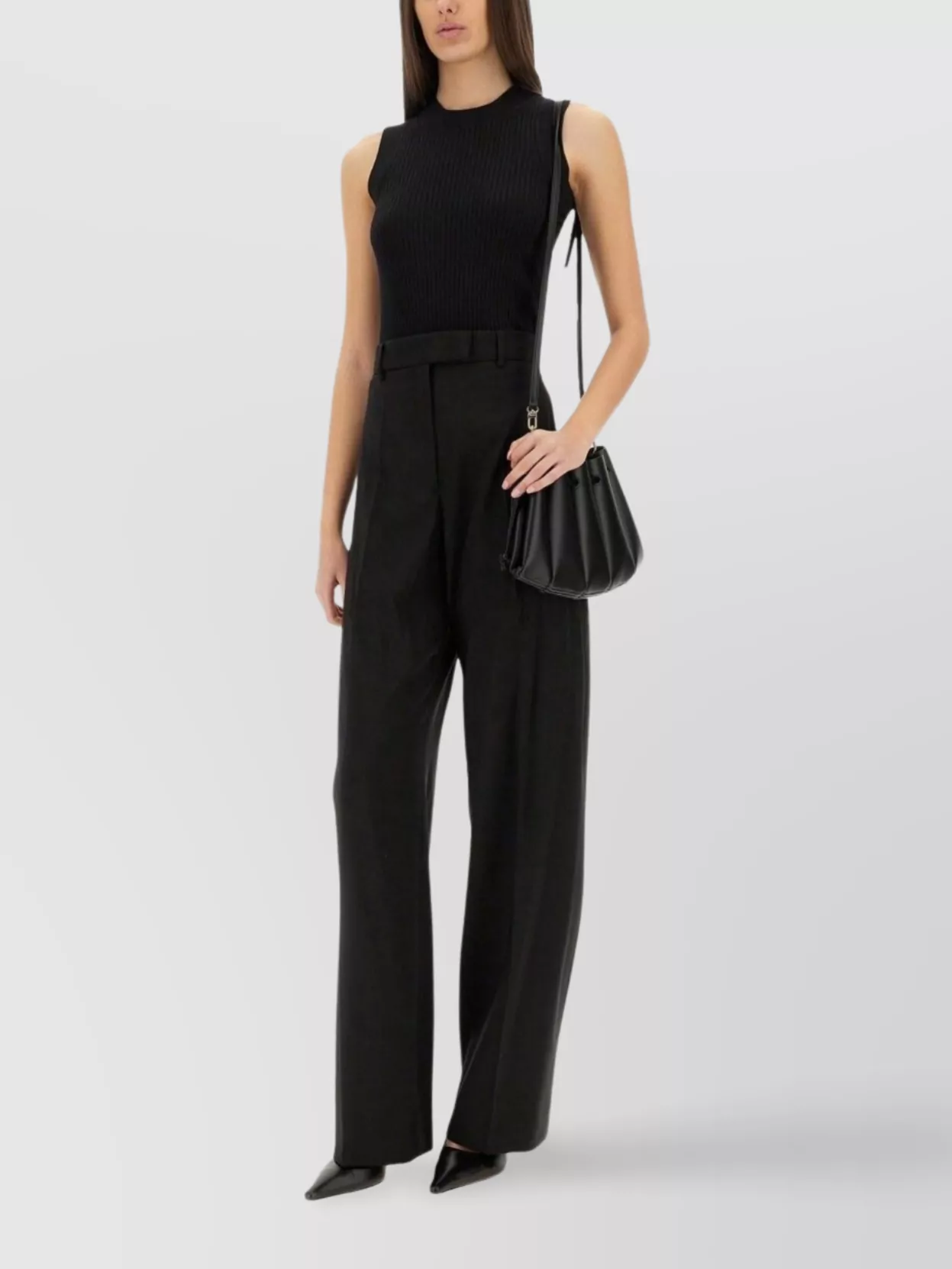 Sportmax Fitted Sleeveless Ribbed Top Design