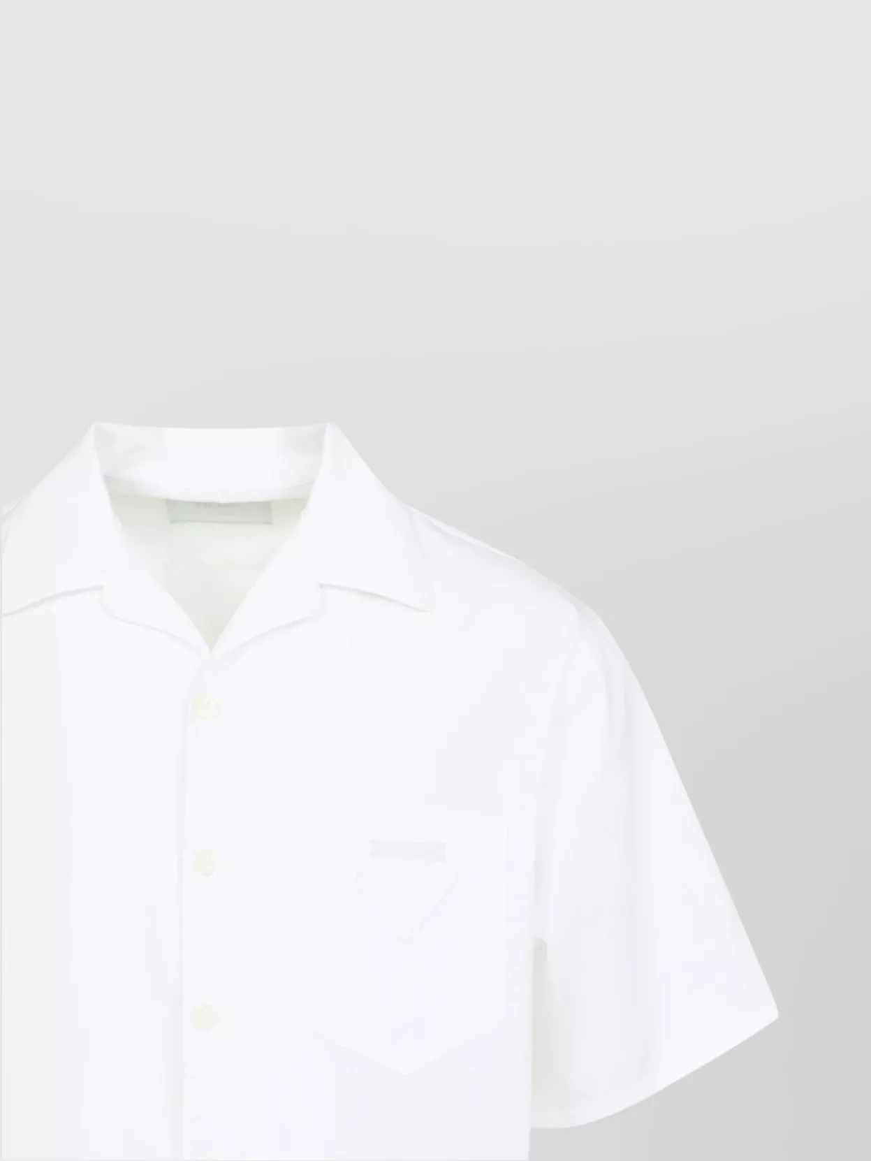 Prada Cotton Shirt With Short Sleeves And Pockets
