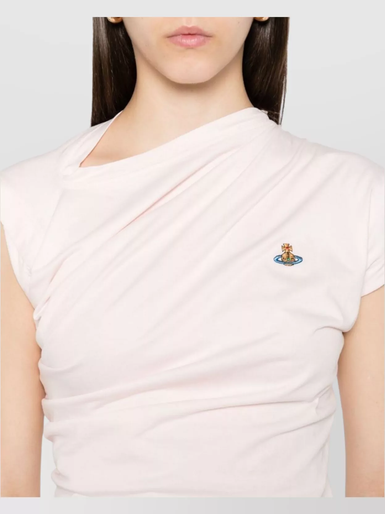 Vivienne Westwood Sleeves Draped Asymmetric Cap Effect