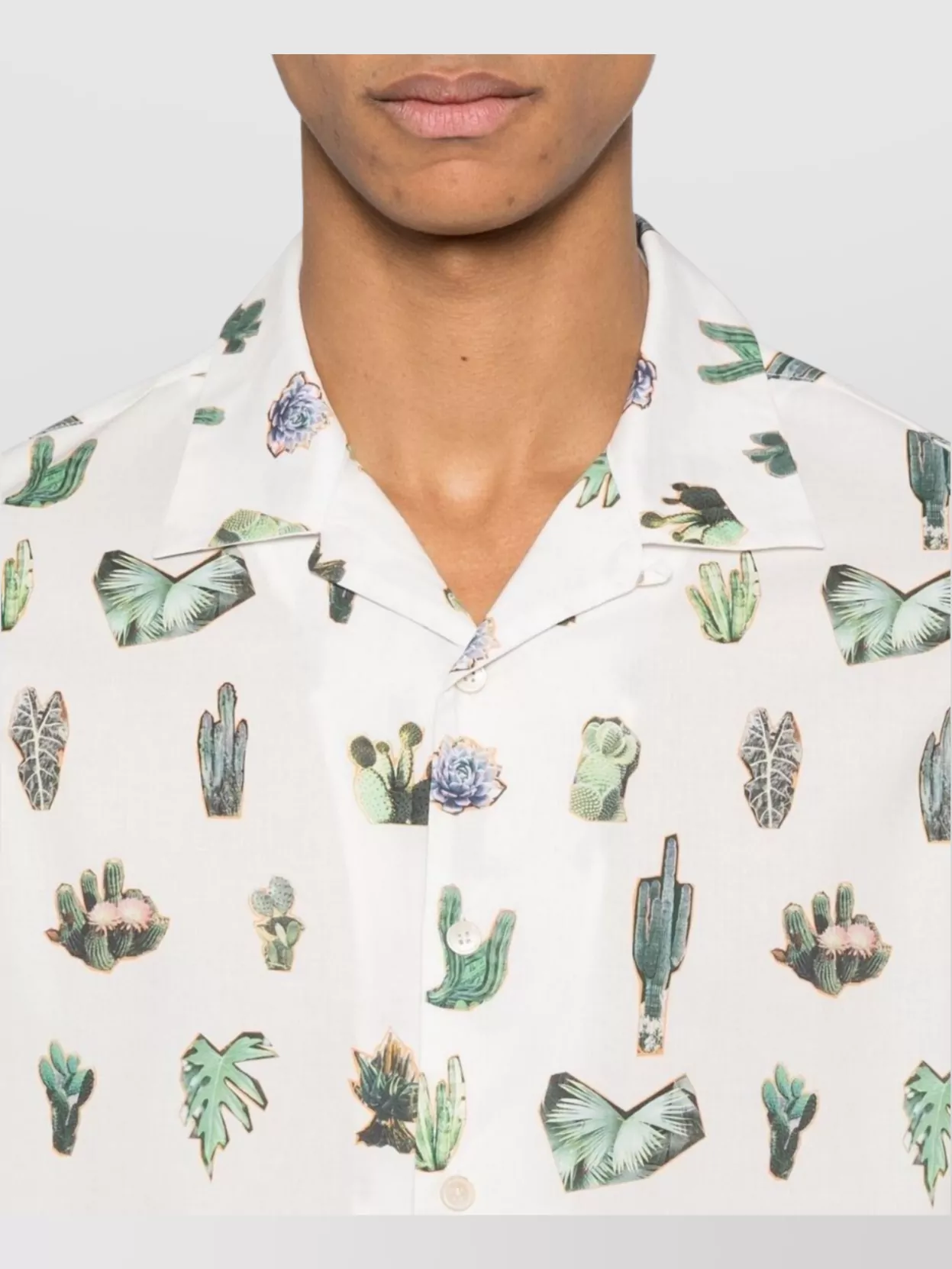 Paul Smith Cactus Print Cotton Shirt