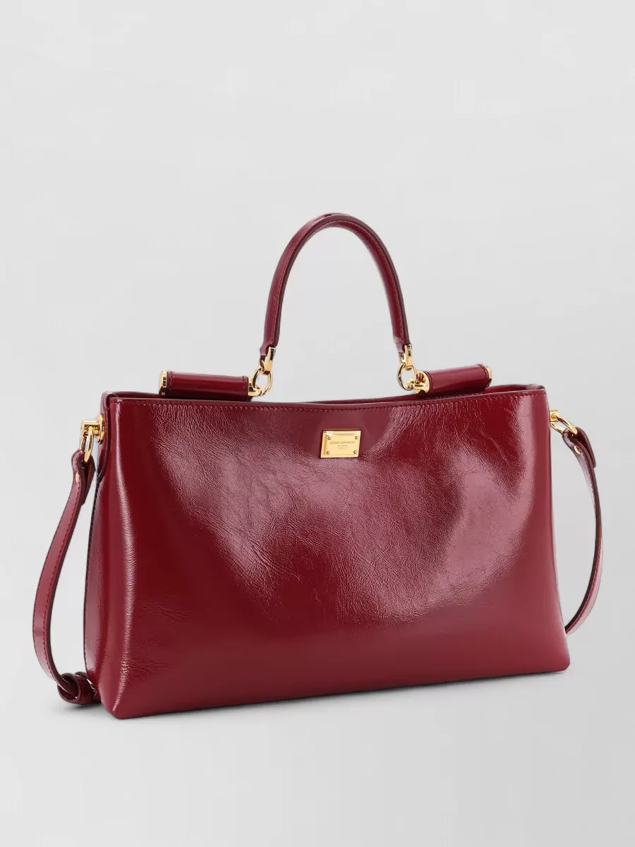 Dolce&Gabbana Shoulder Bag Detachable Strap Gold Tone Hardware