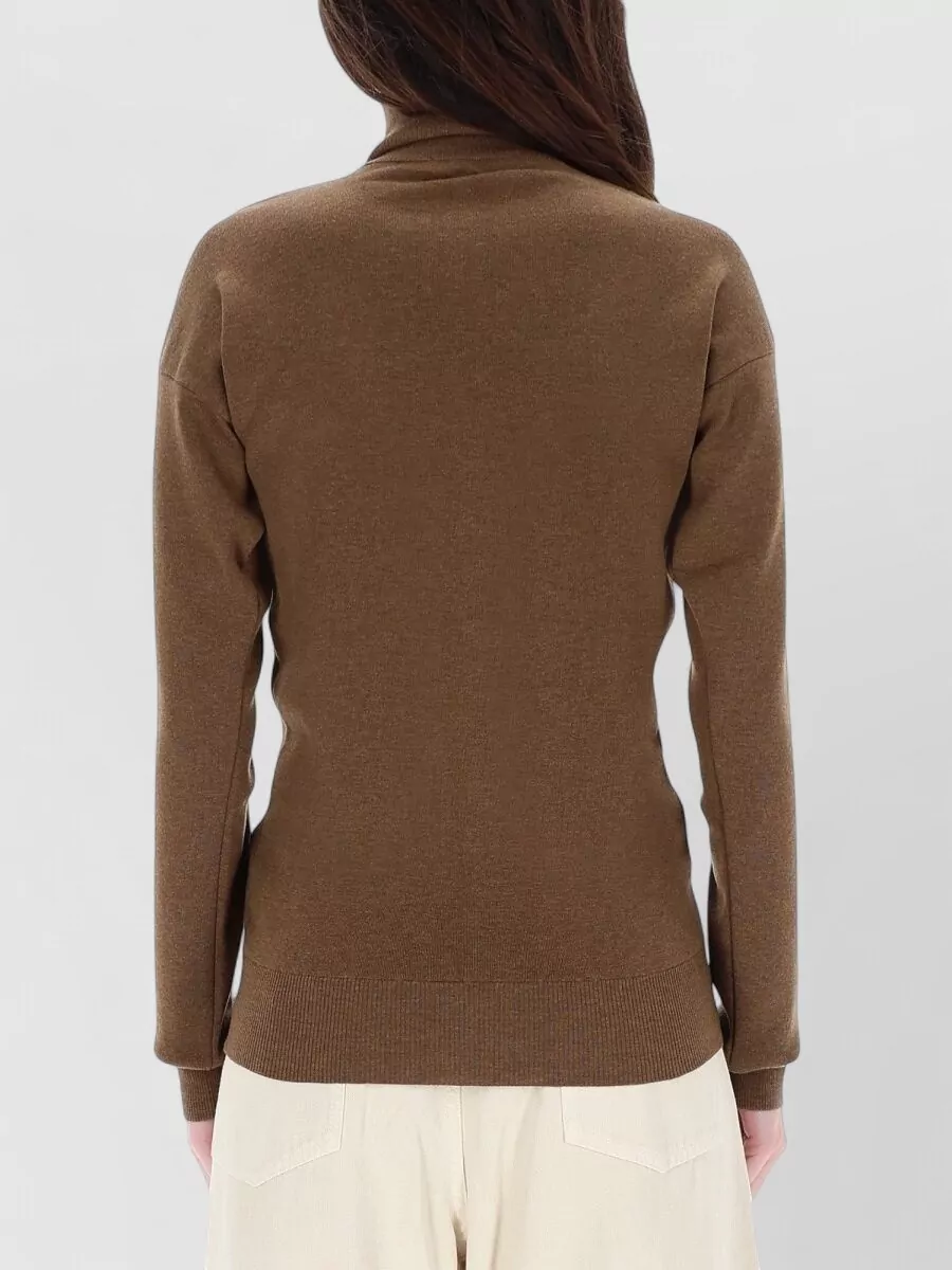 Lemaire High Collar Knit Sweater Long Sleeves