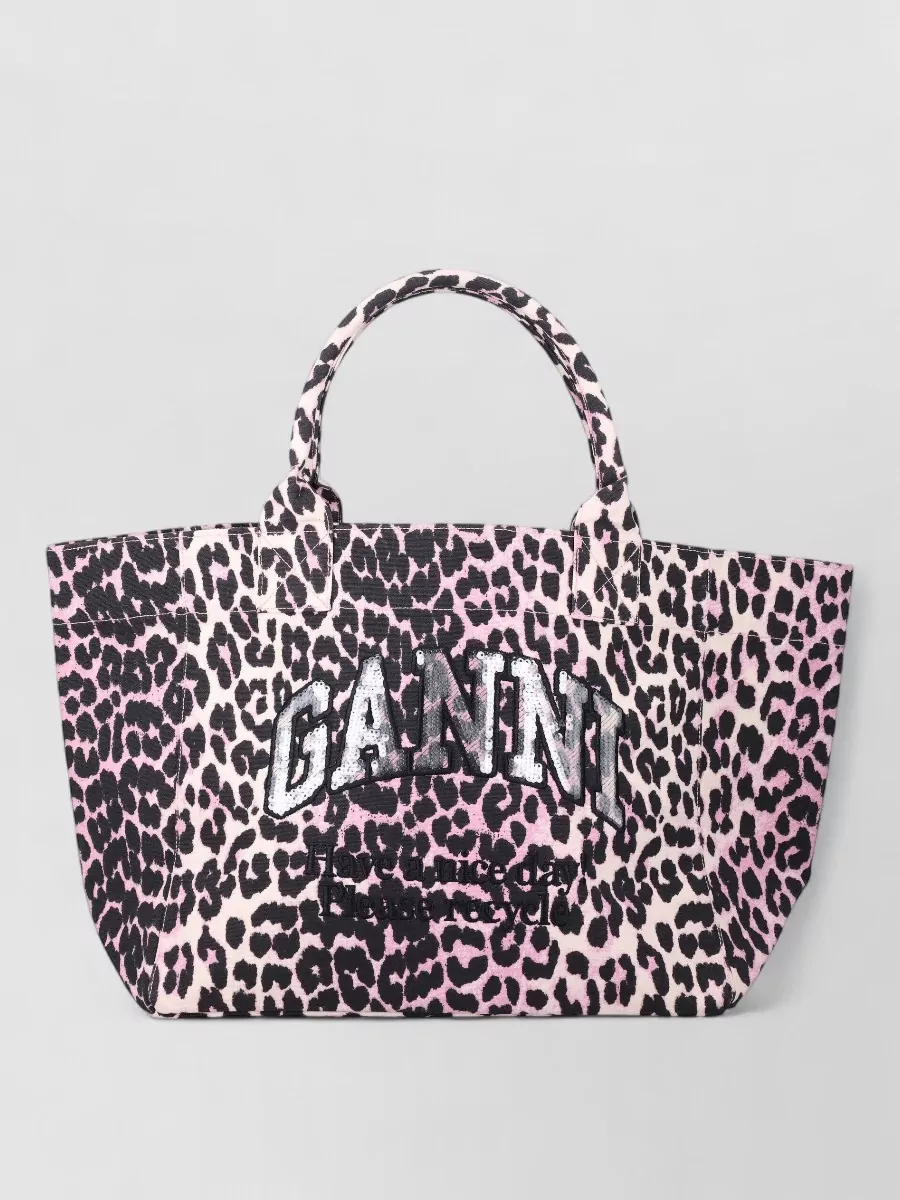 Ganni Medium Printed Tote Bag