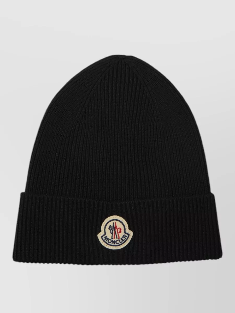 Moncler ribbed wool beanie