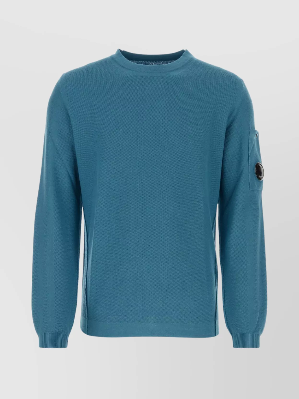 Shop C.p. Company Crew-neck Cotton Sweater Sleeve Pocket